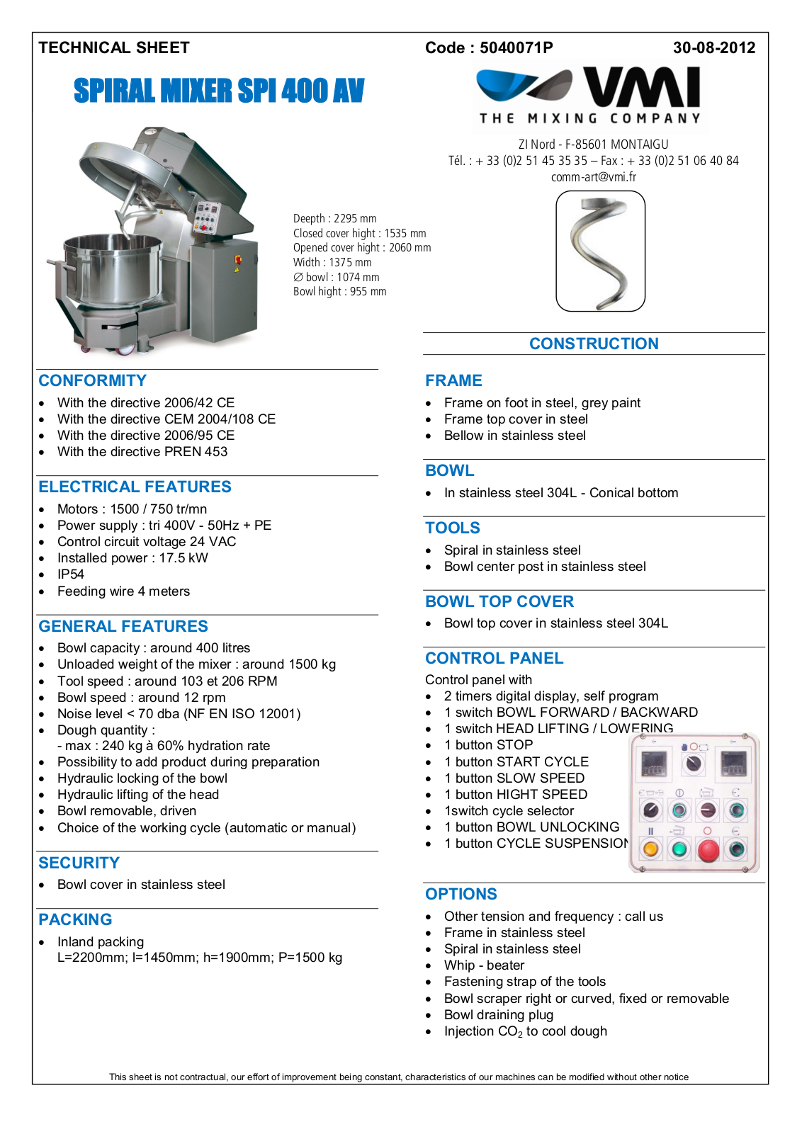 Tmb SPI-400AV User Manual