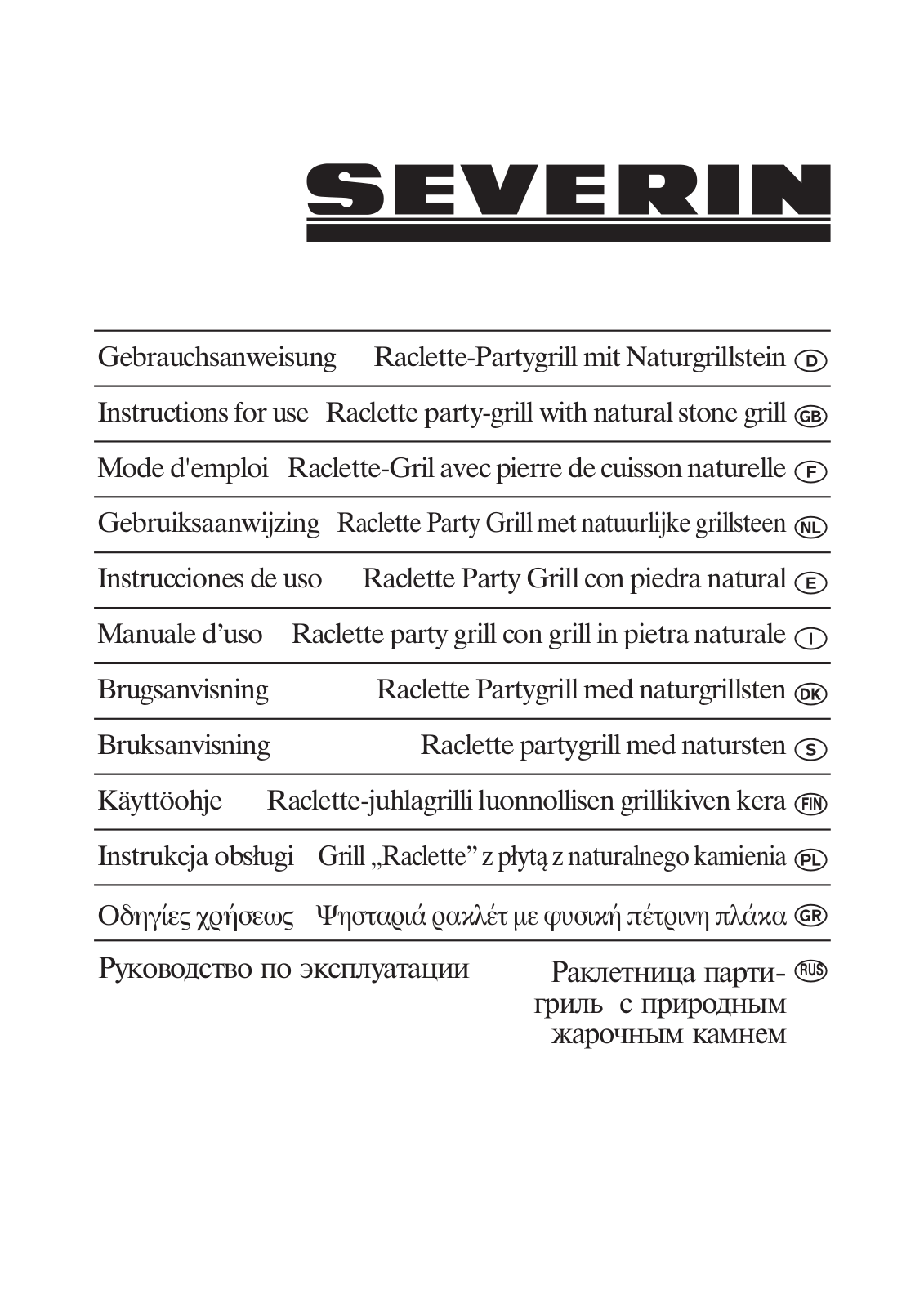 Severin RG 2617 User Manual