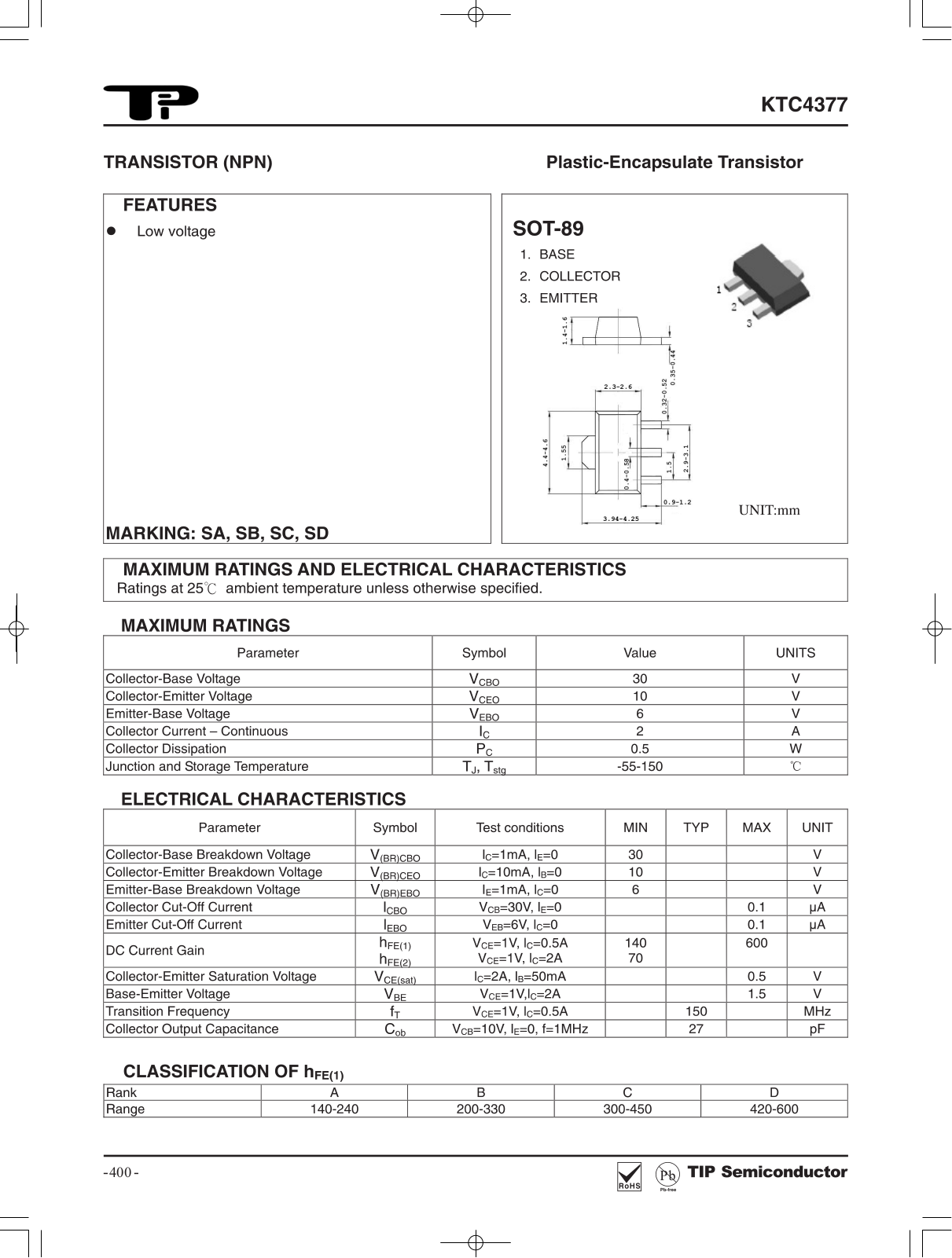 TIP KTC4377 Schematic