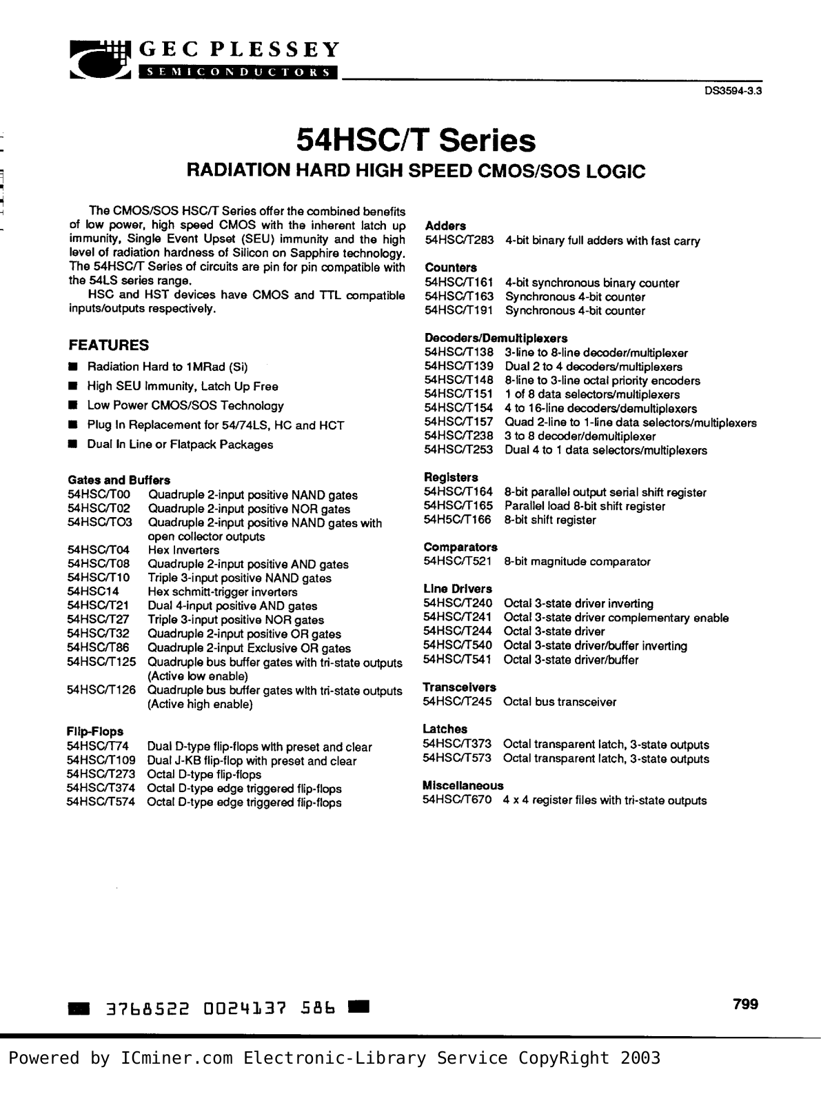 GEC 54 HSC-T User Manual