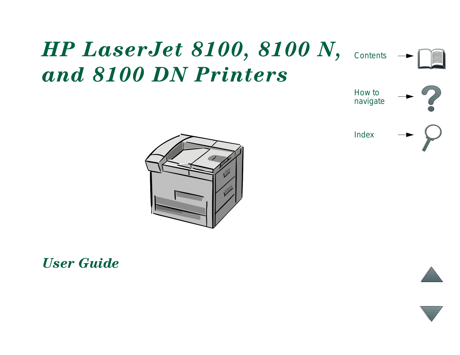 HP LaserJet 8100, LaserJet 8100 N, LaserJet 8100 DN User's Guide