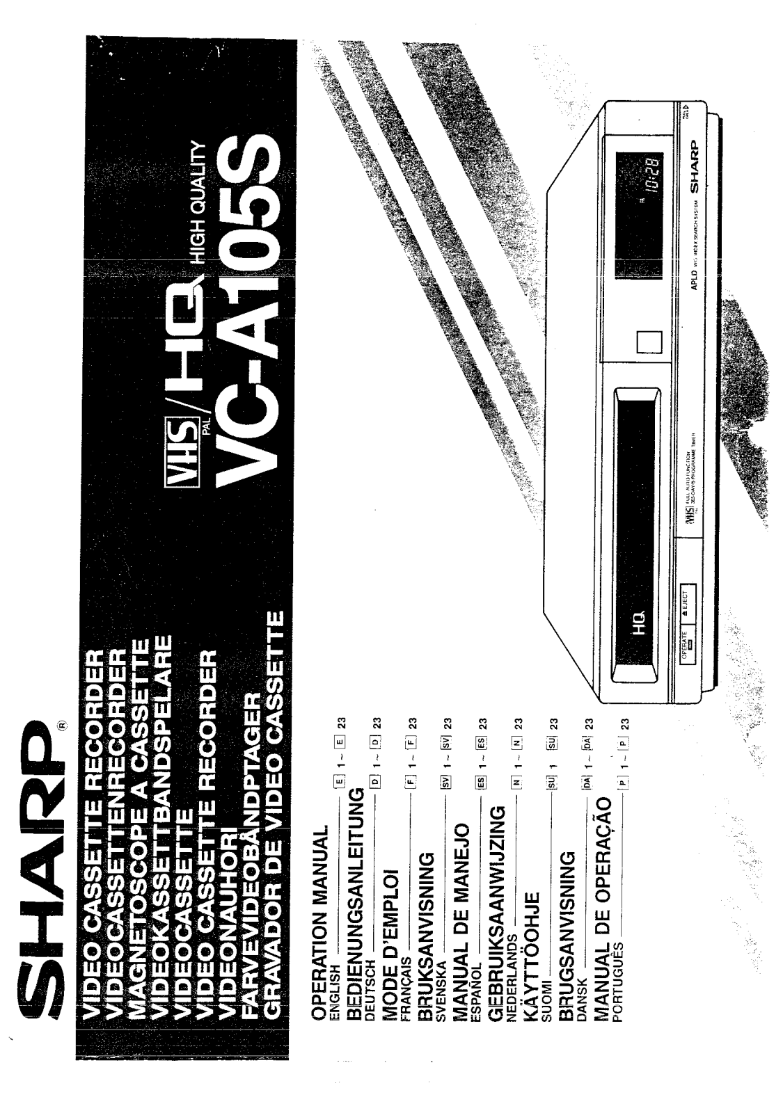 Sharp VC-A105S User Manual