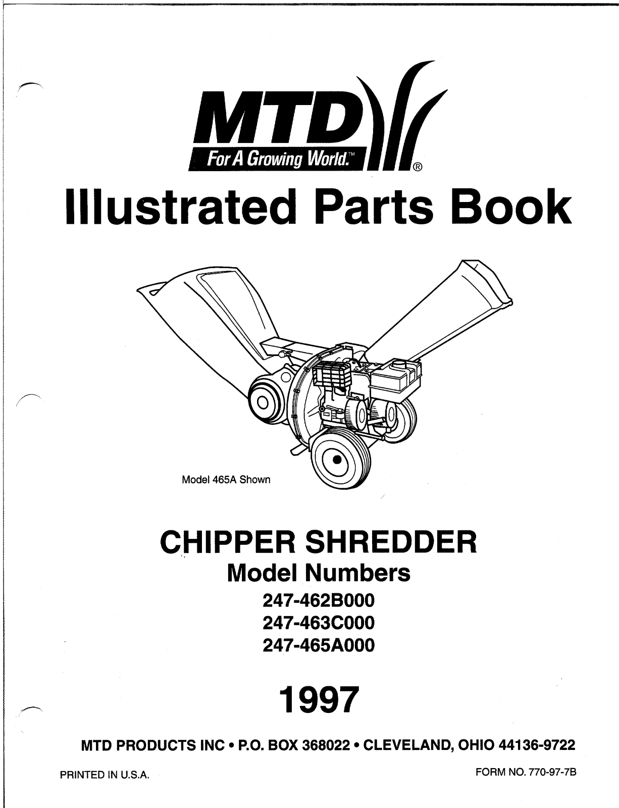 MTD 247-462B000, 247-463C000 User Manual