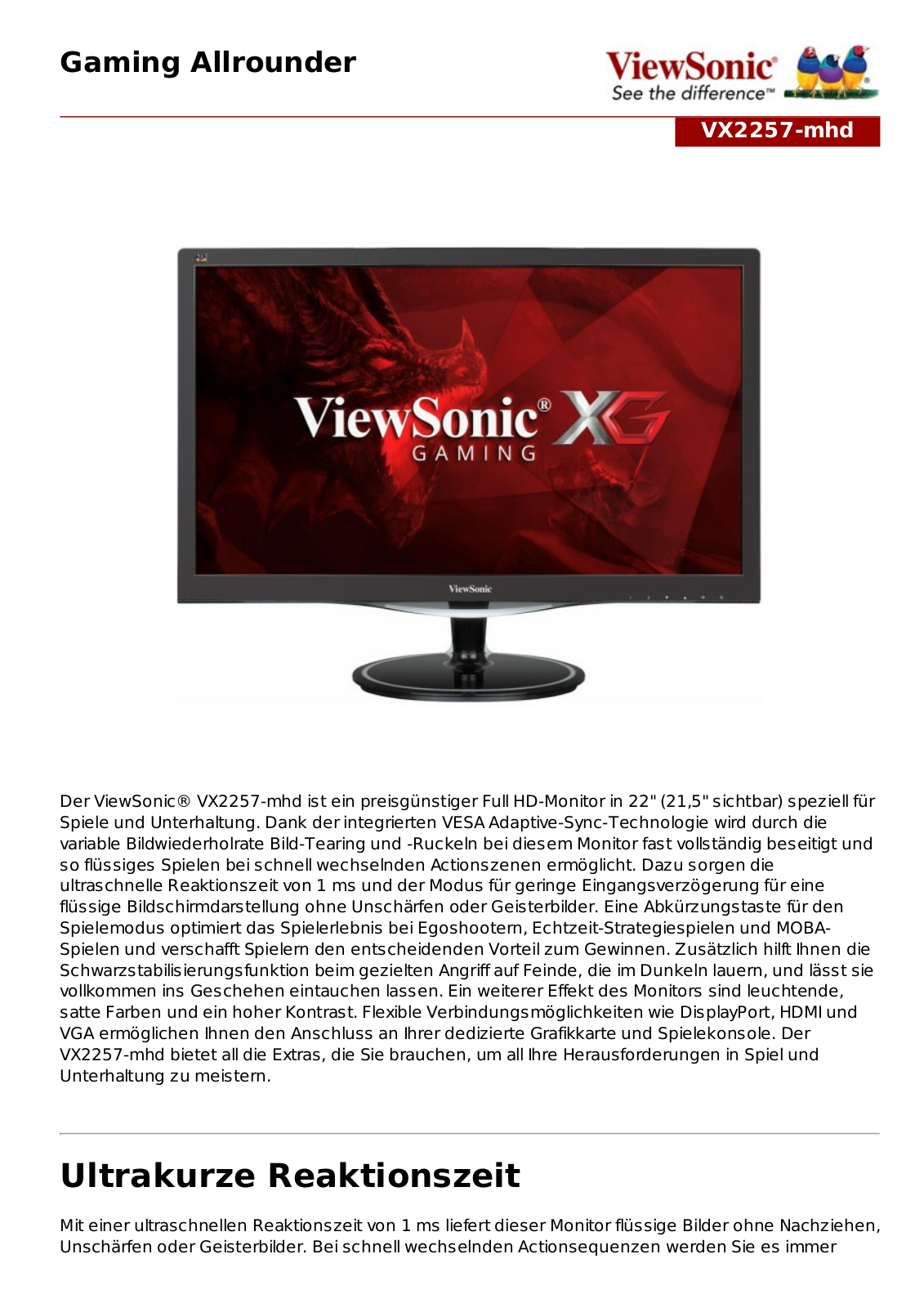 ViewSonic VX2257-mhd User Manual - ManualMachine.com