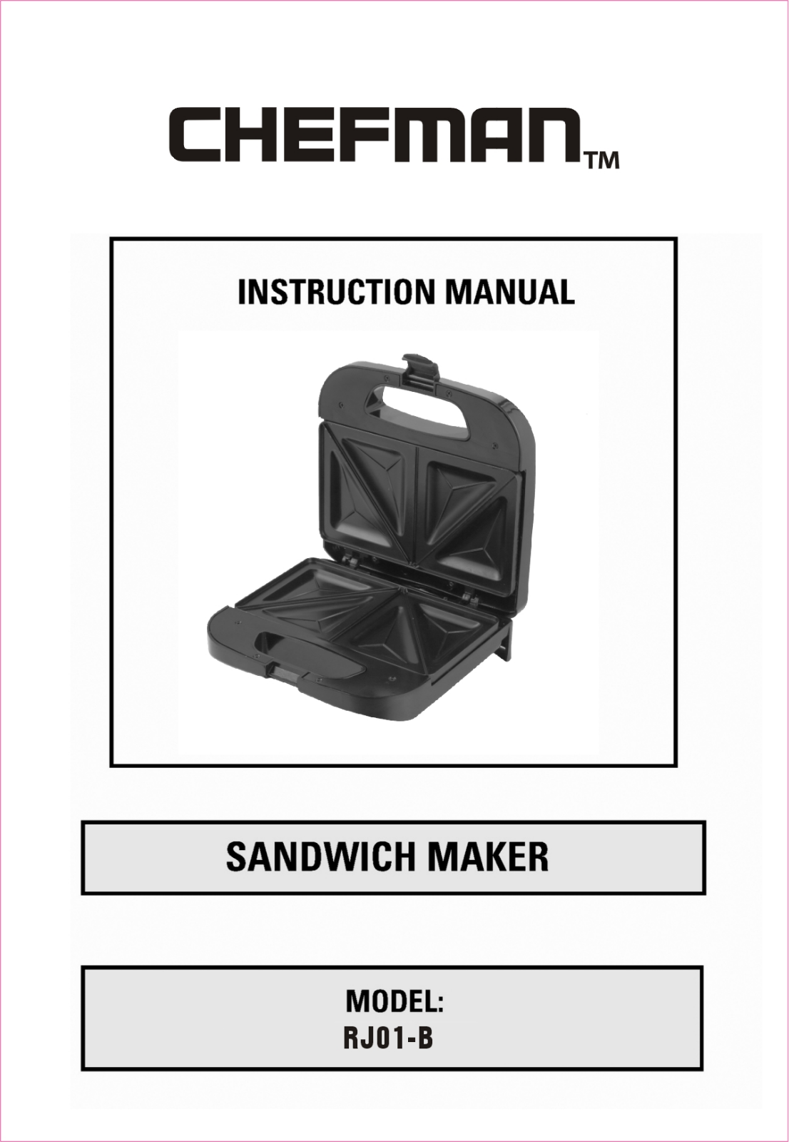 Chefman RJ01-B Instruction Manual