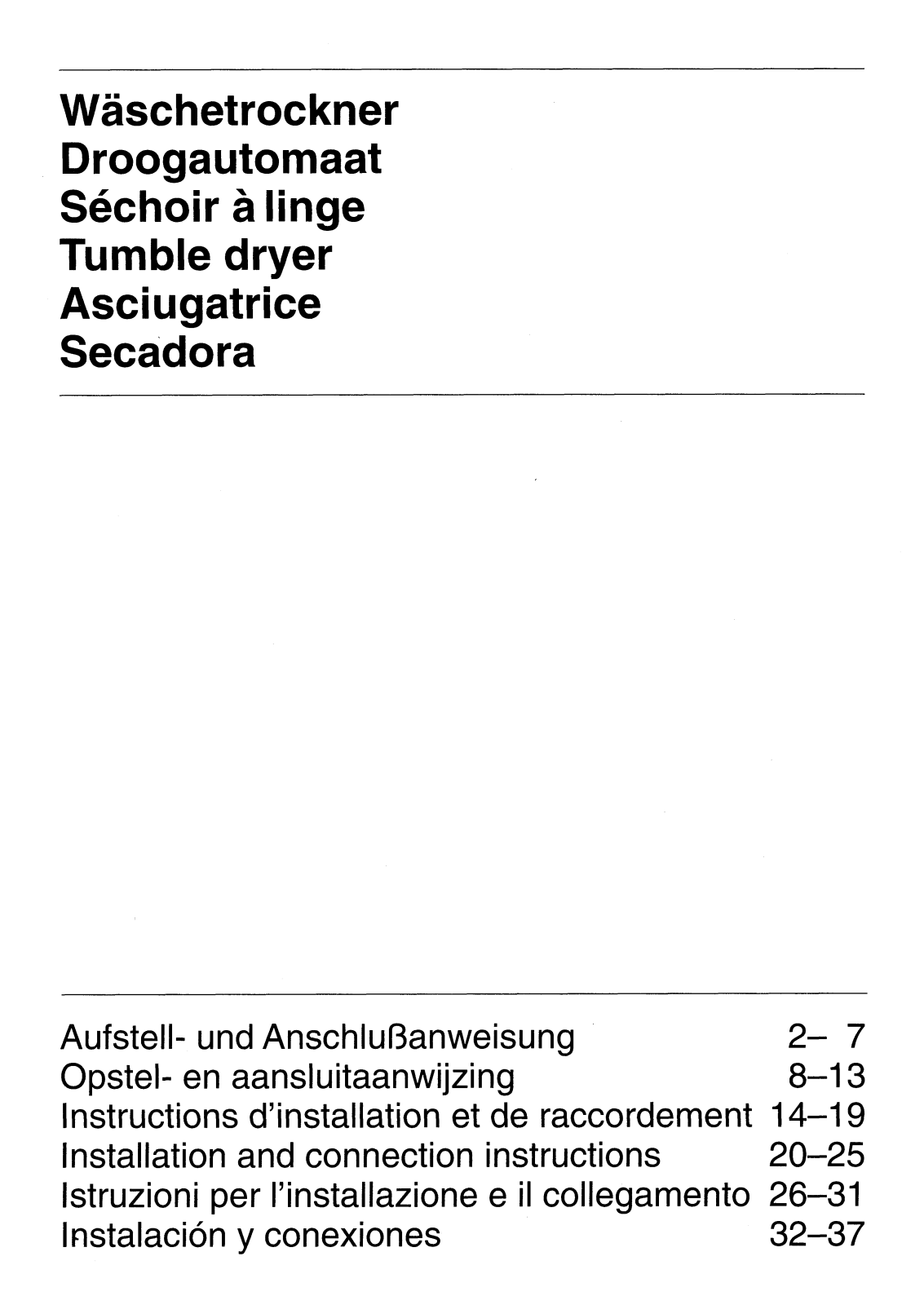 AEG EDE575F, EDC525E, EDC595E, EDC565E, EDE580E User Manual