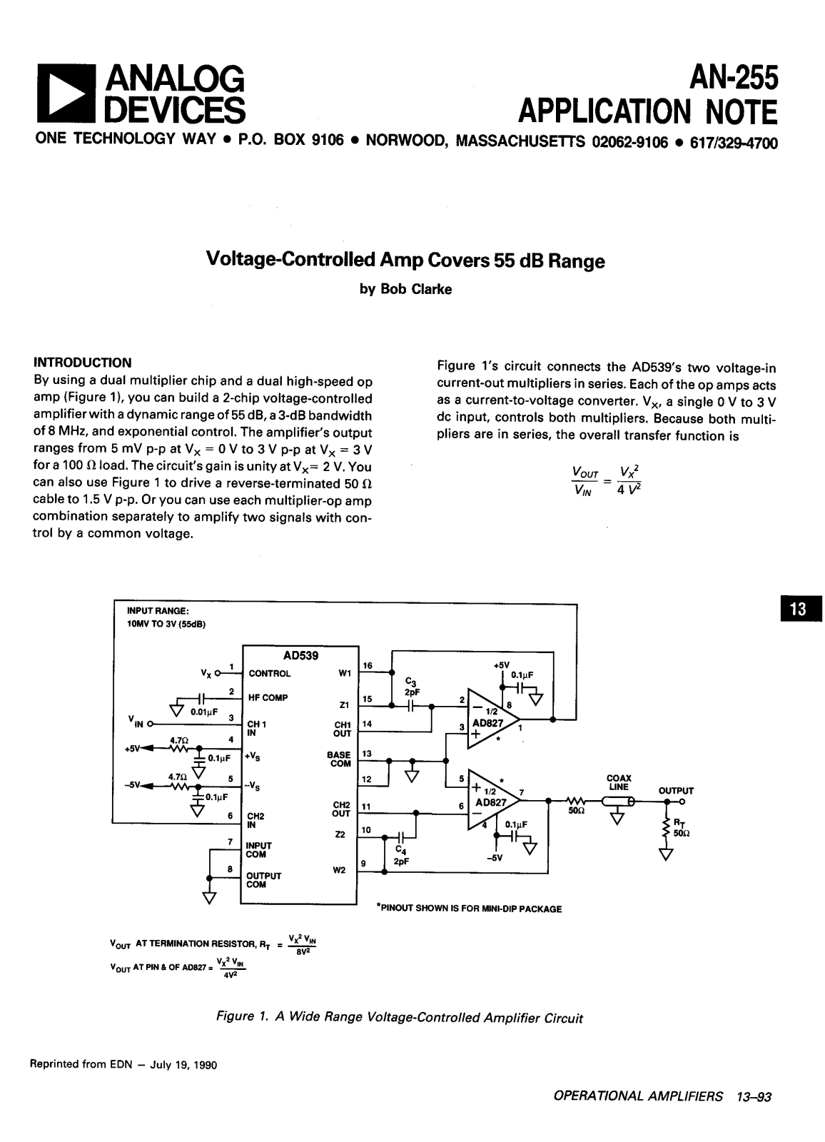 Analog Devices AN255 Application Notes