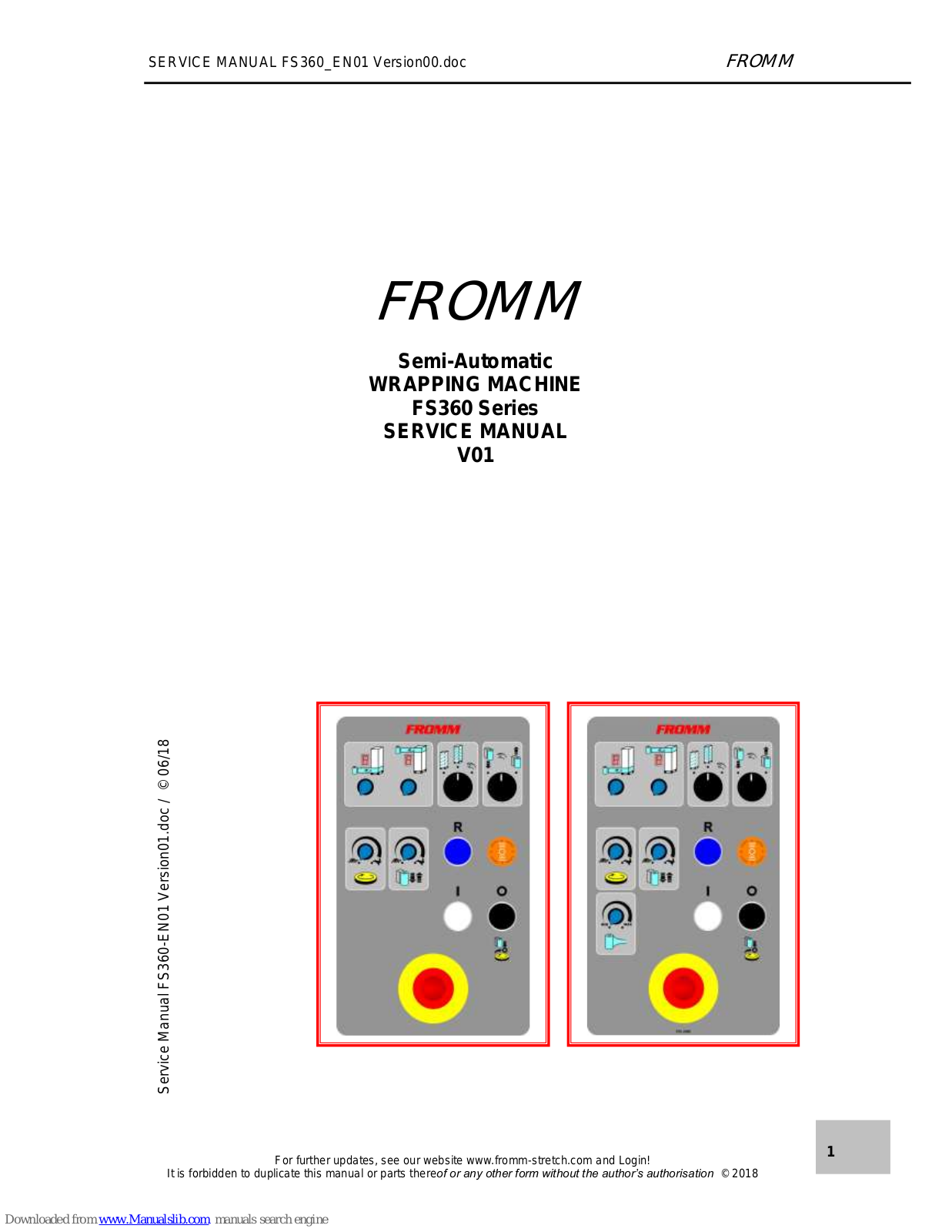 Fromm FS360 Series Service Manual