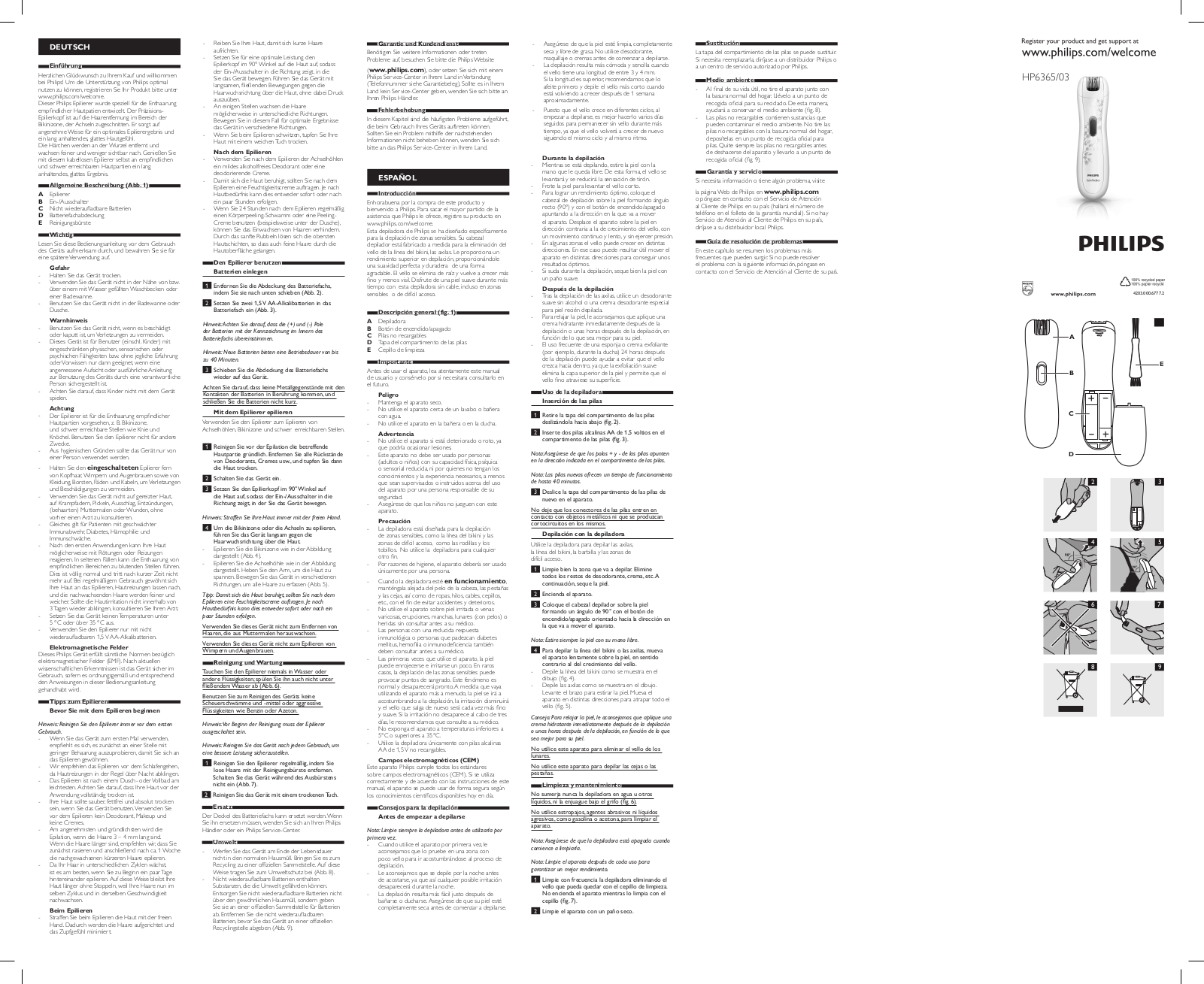 Philips HP6365/03 User Manual