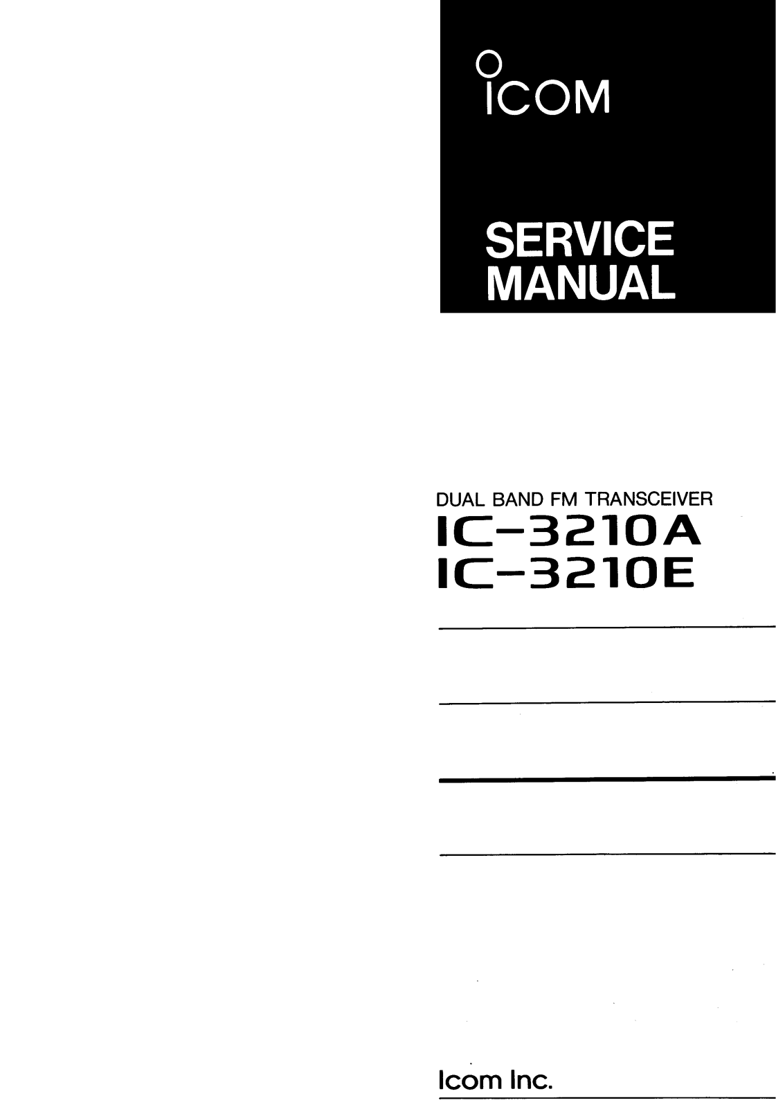 Icom ic 3210 schematic