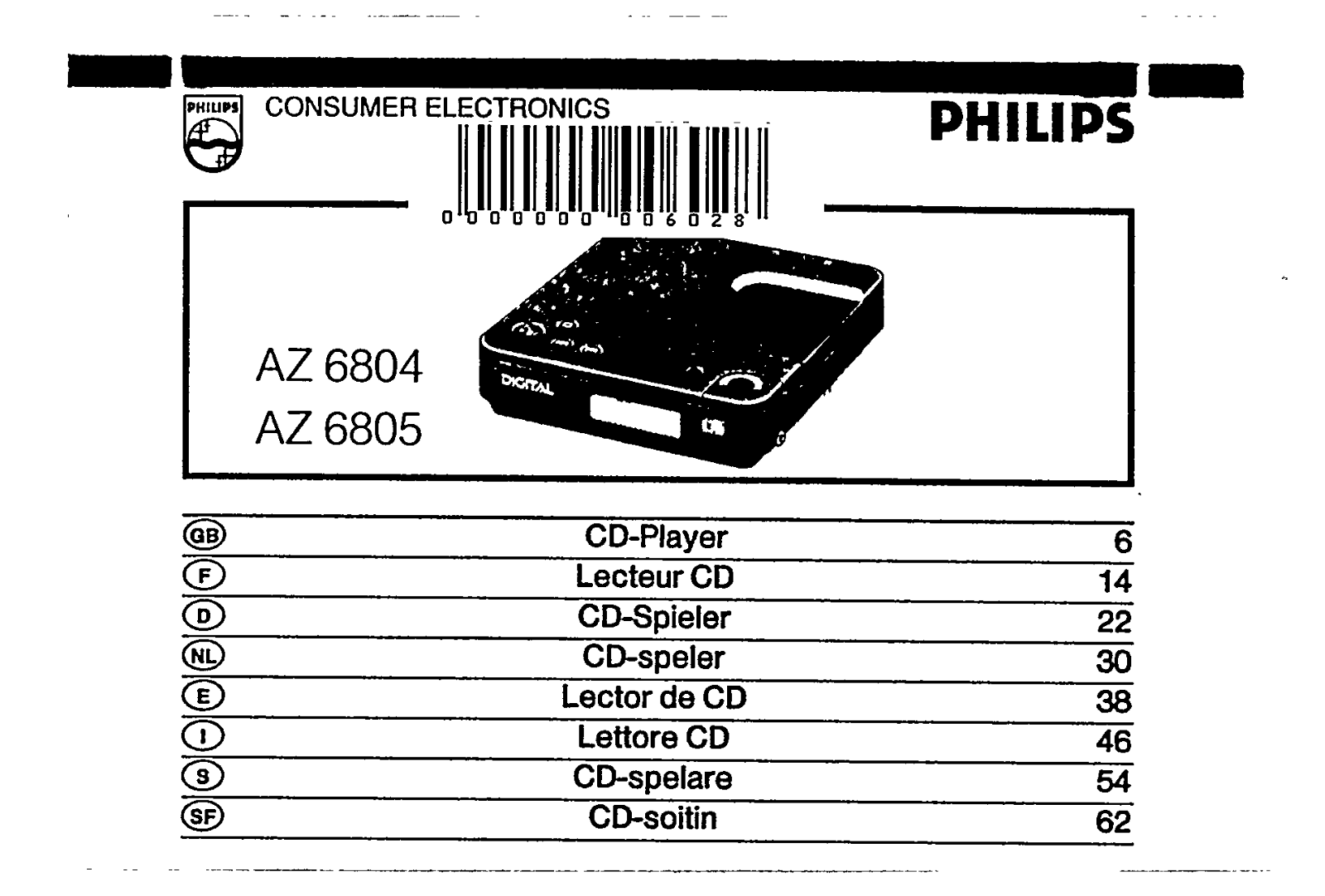 Philips AZ 6804, AZ 6805 User Manual