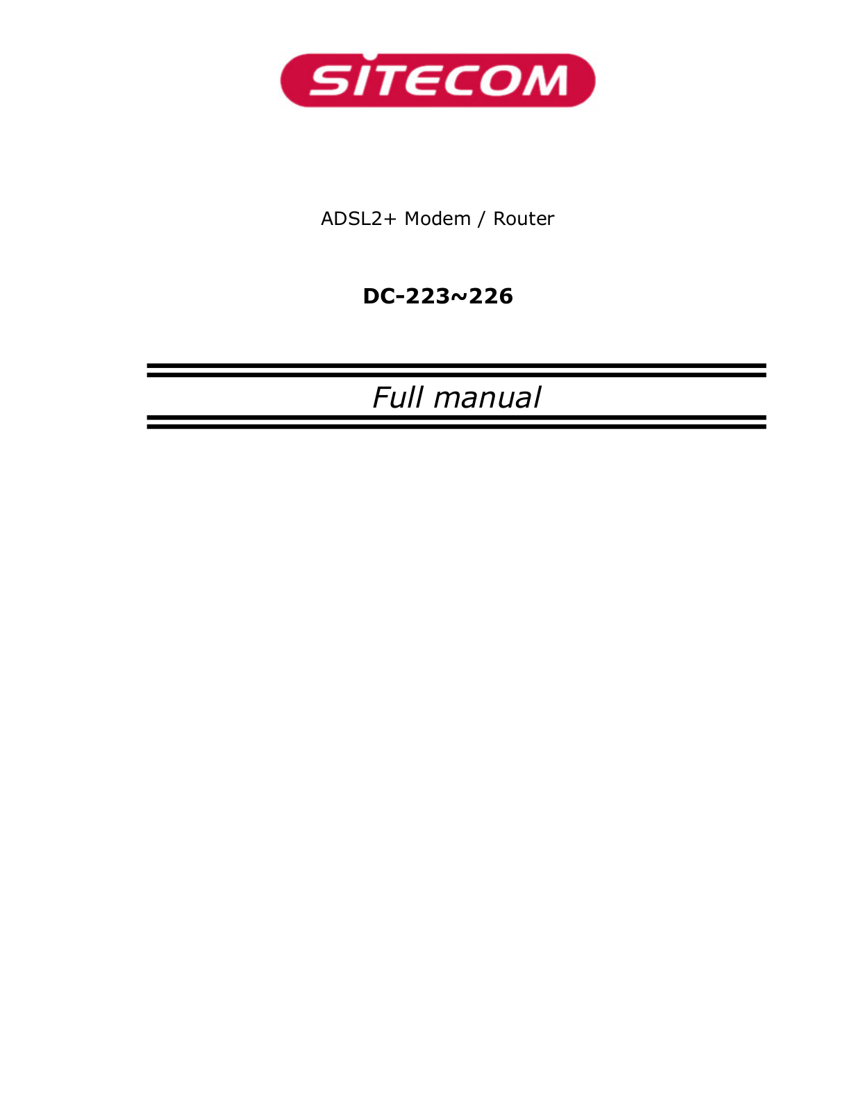 Sitecom DC-223, DC-226 User Manual