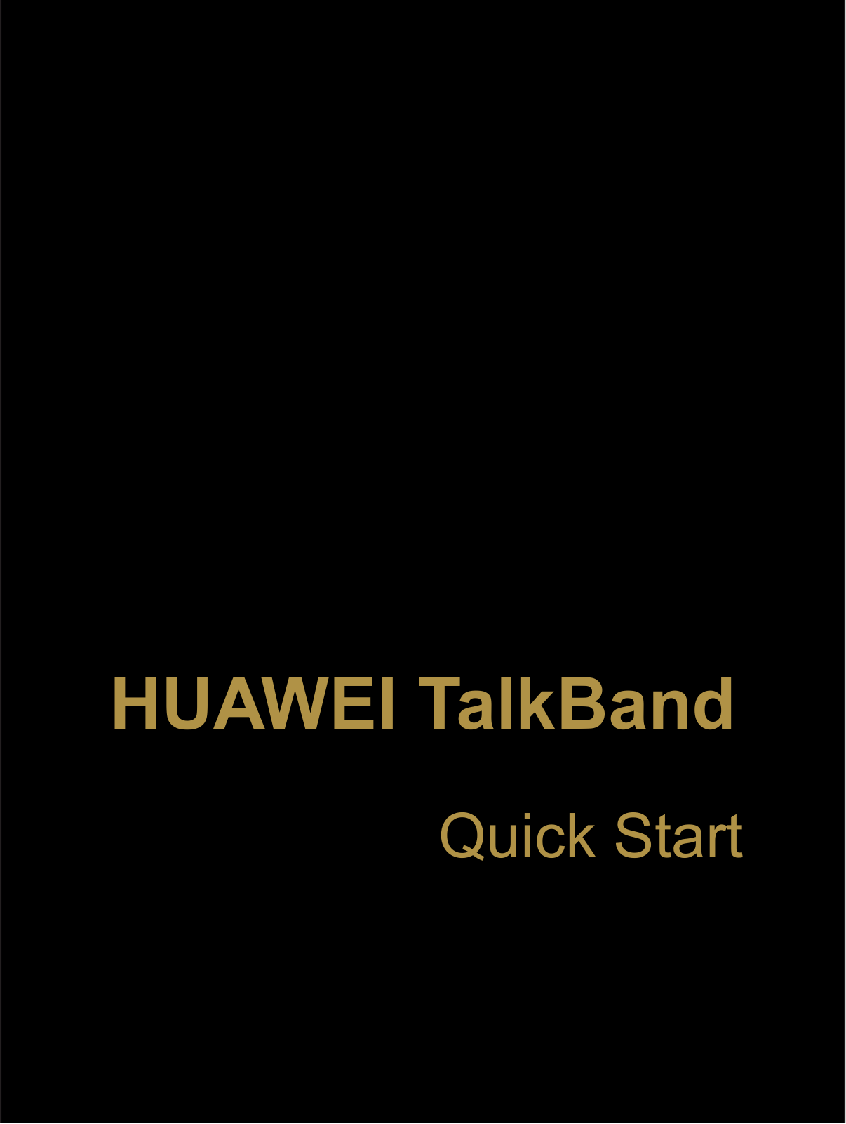 Huawei TalkBand User manual