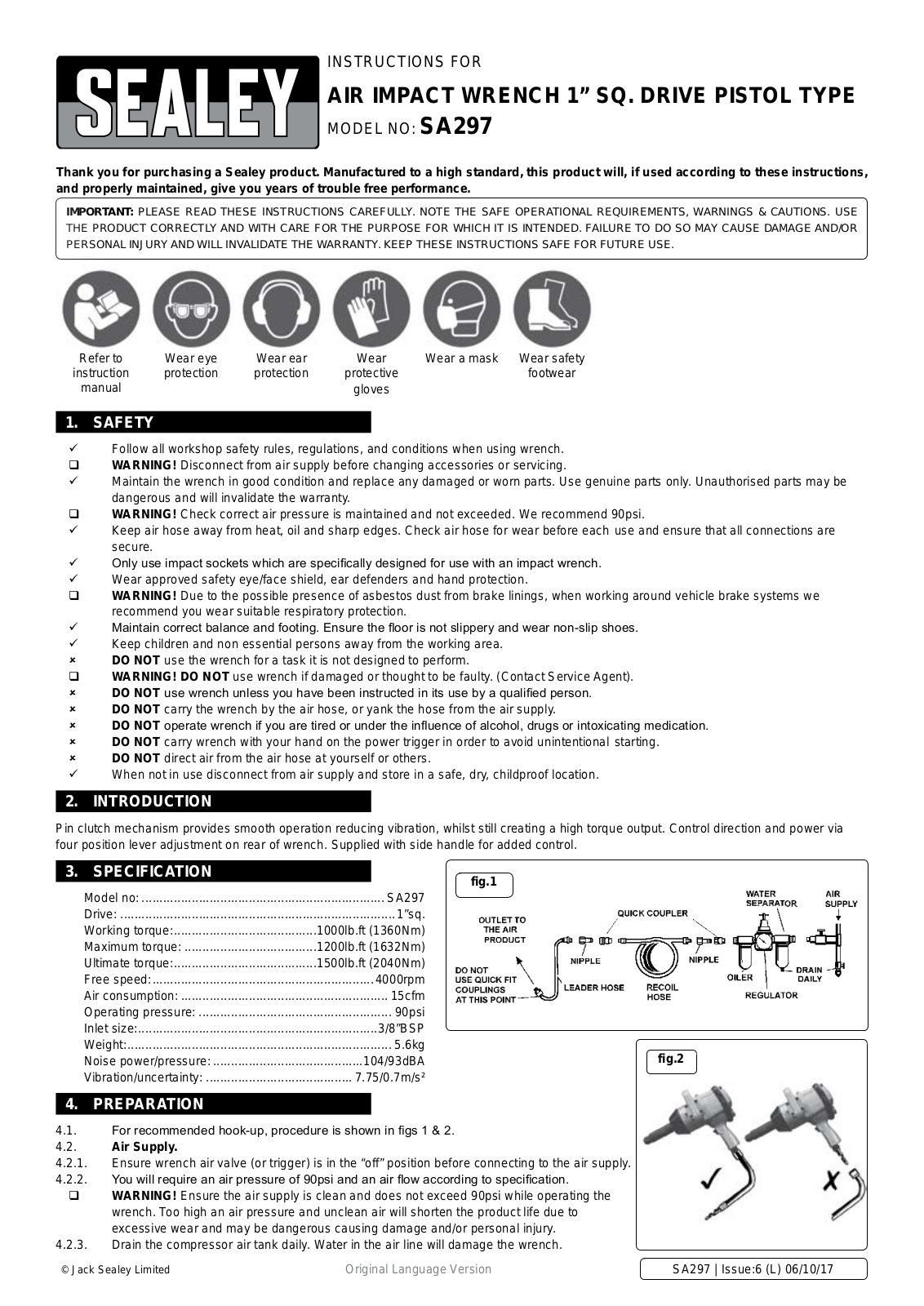 Sealey SA297 Instruction Booklet - ManualMachine.com