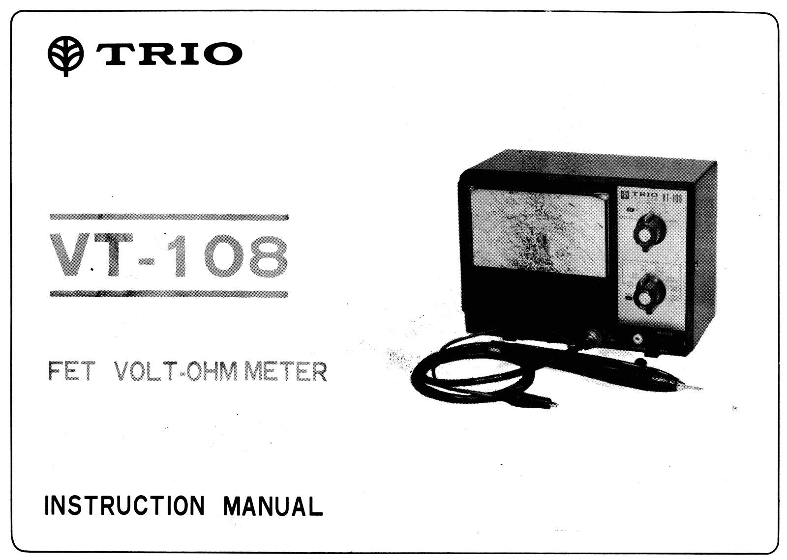 Trio Electronics VT-108 Service manual