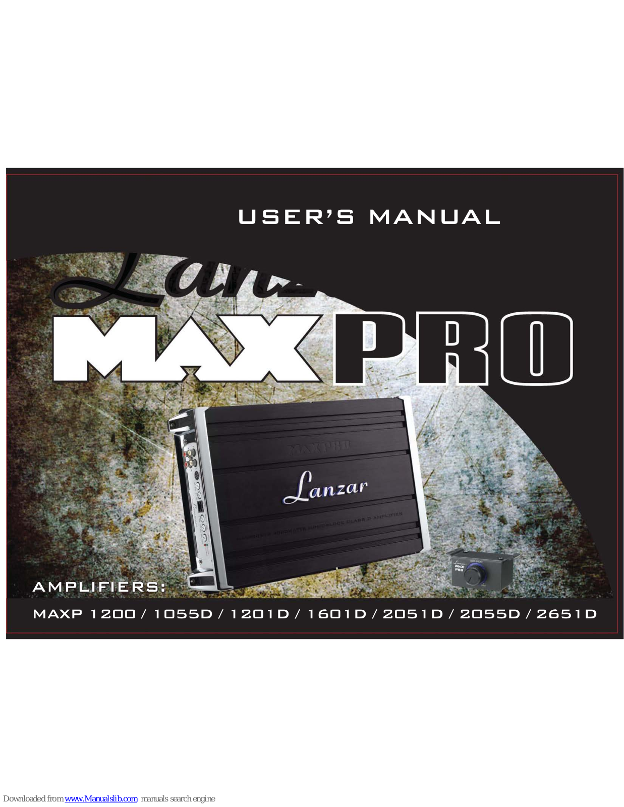 Lanzar MAXP 1055D, MAXP 1601D, MAXP 2051D, MAXP 2055D, MAXP 2651D User Manual - ManualMachine.com