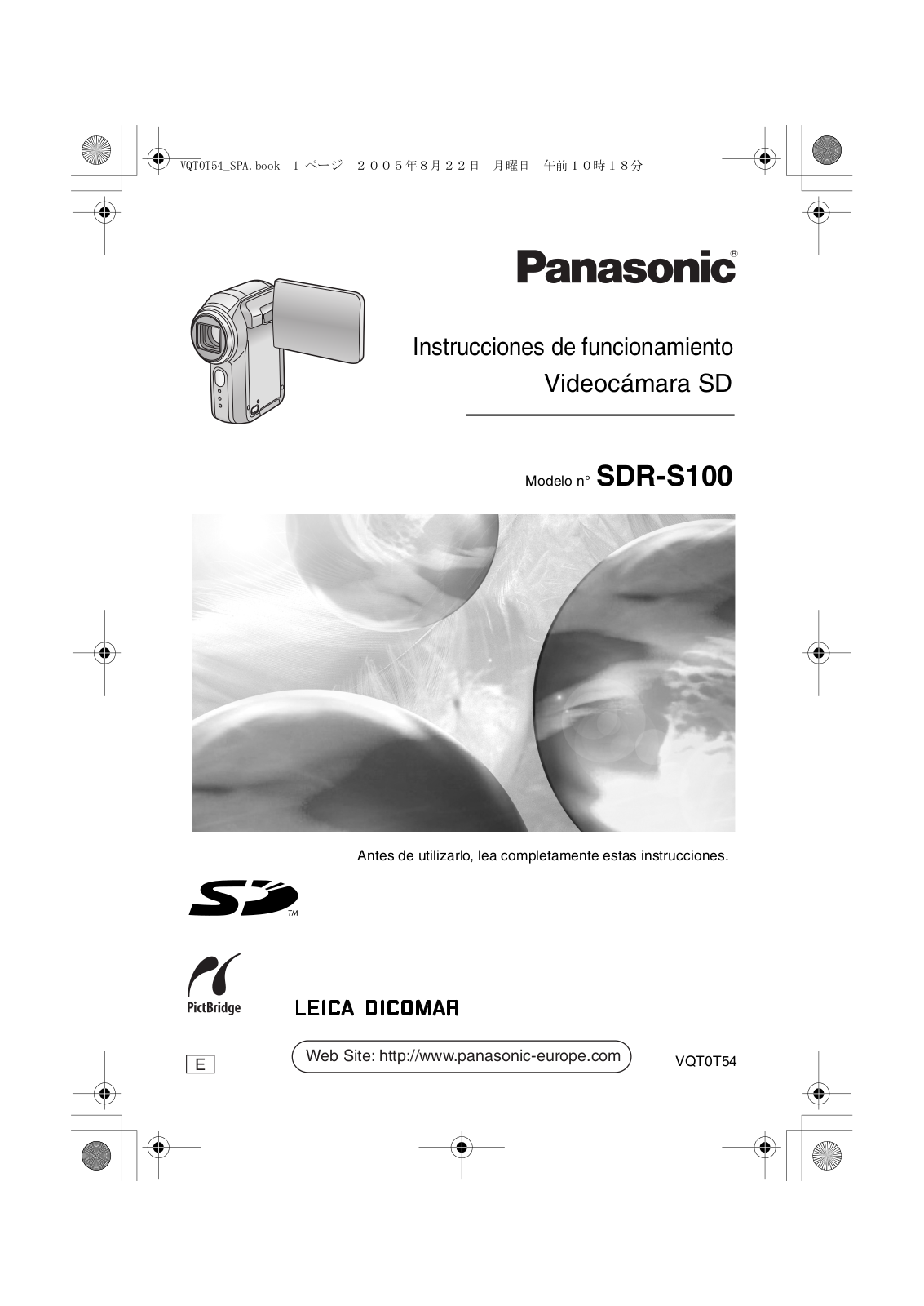 Panasonic SDR-S100 User Manual