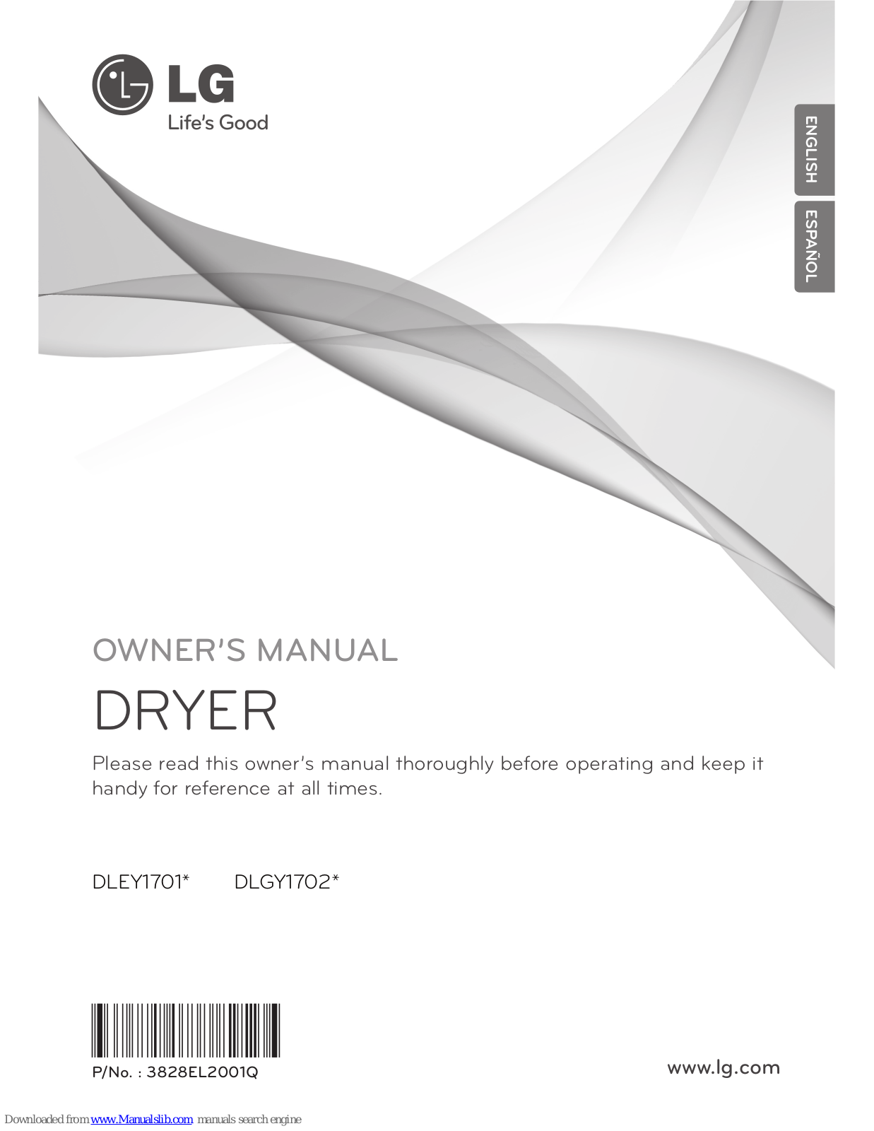 LG DLEY1701, DLGY1702 Owner's Manual