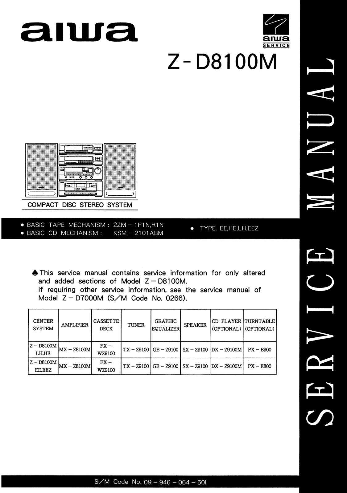 Aiwa Z D8100M Service Manual