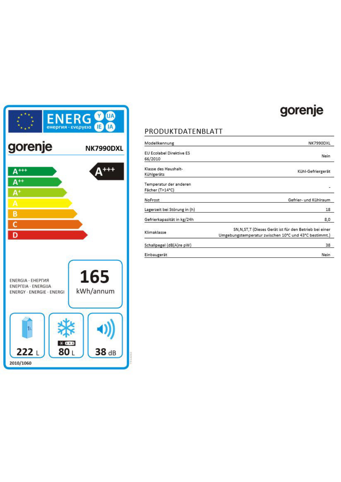 Gorenje NK7990DXL User Manual