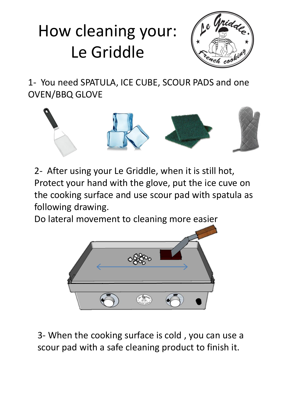 Le Griddle GFE75 Cleaning Guide