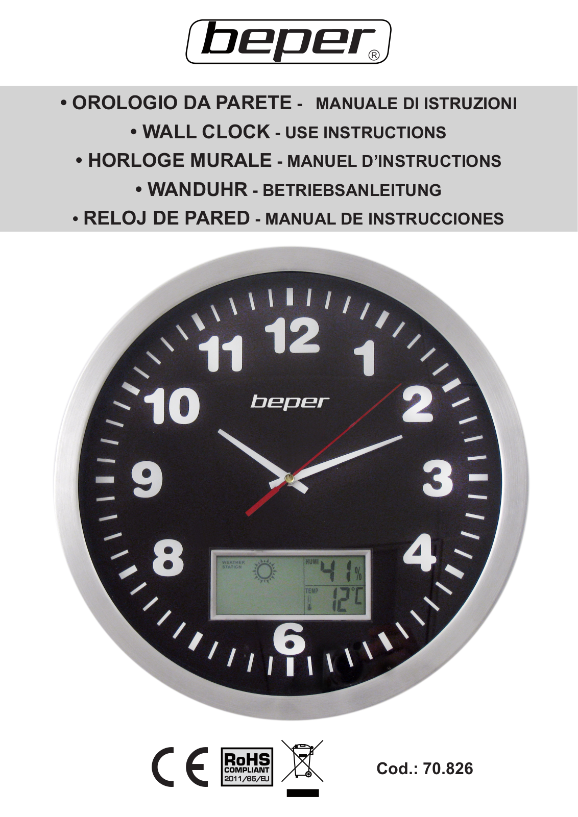 Beper 70.826 User Manual