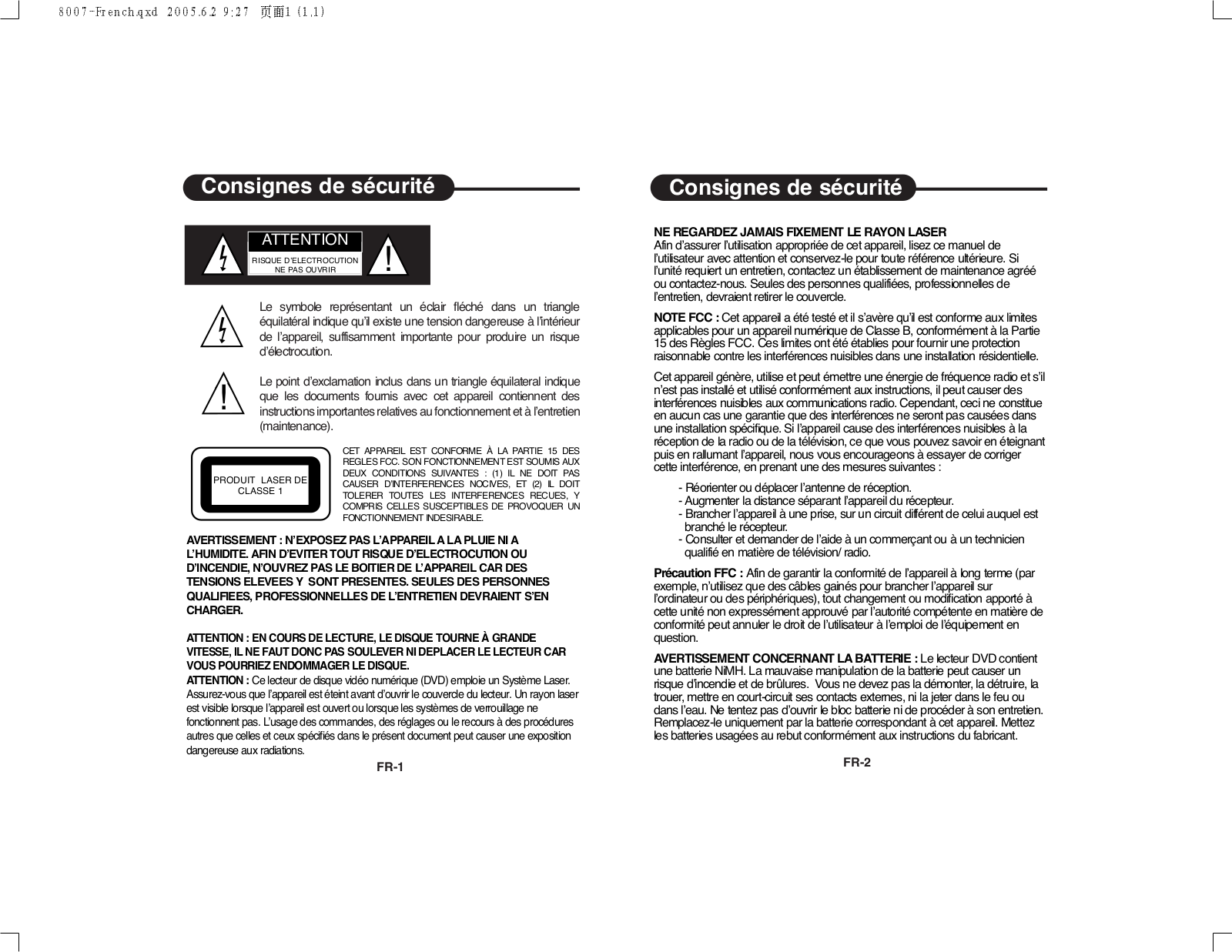 CURTIS DVD8007B User Manual