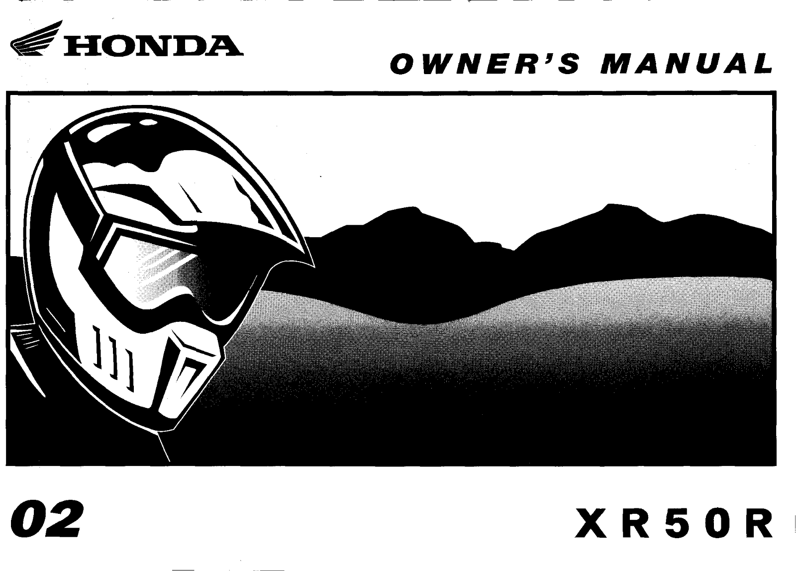 Honda XR50R 2002 Owner's Manual