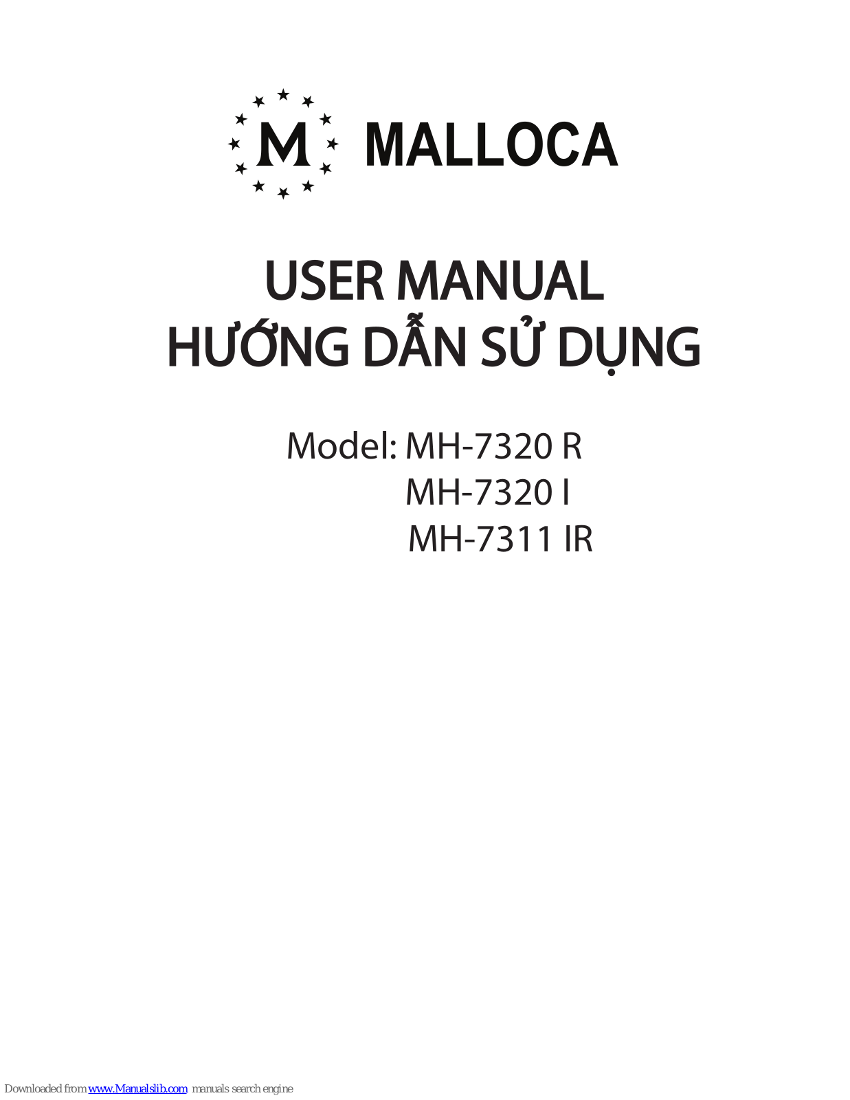 Malloca MH-7320 R, MH-7320 I, MH-7311 IR User Manual