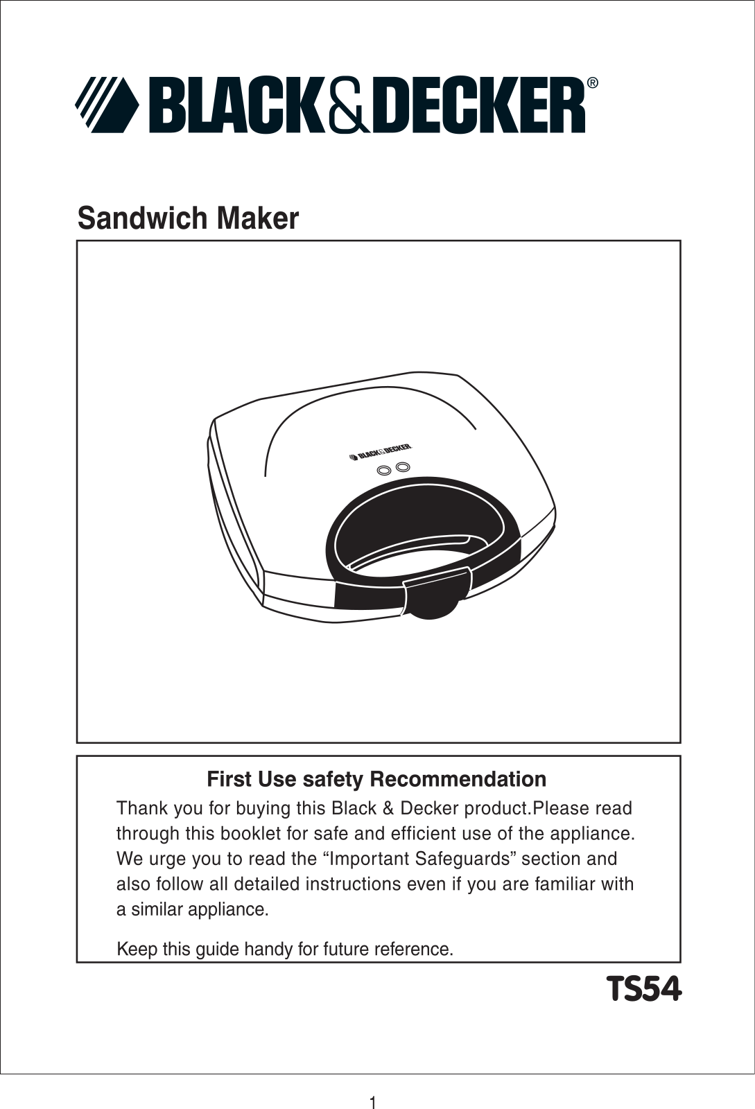 Black & Decker TS54 User Manual