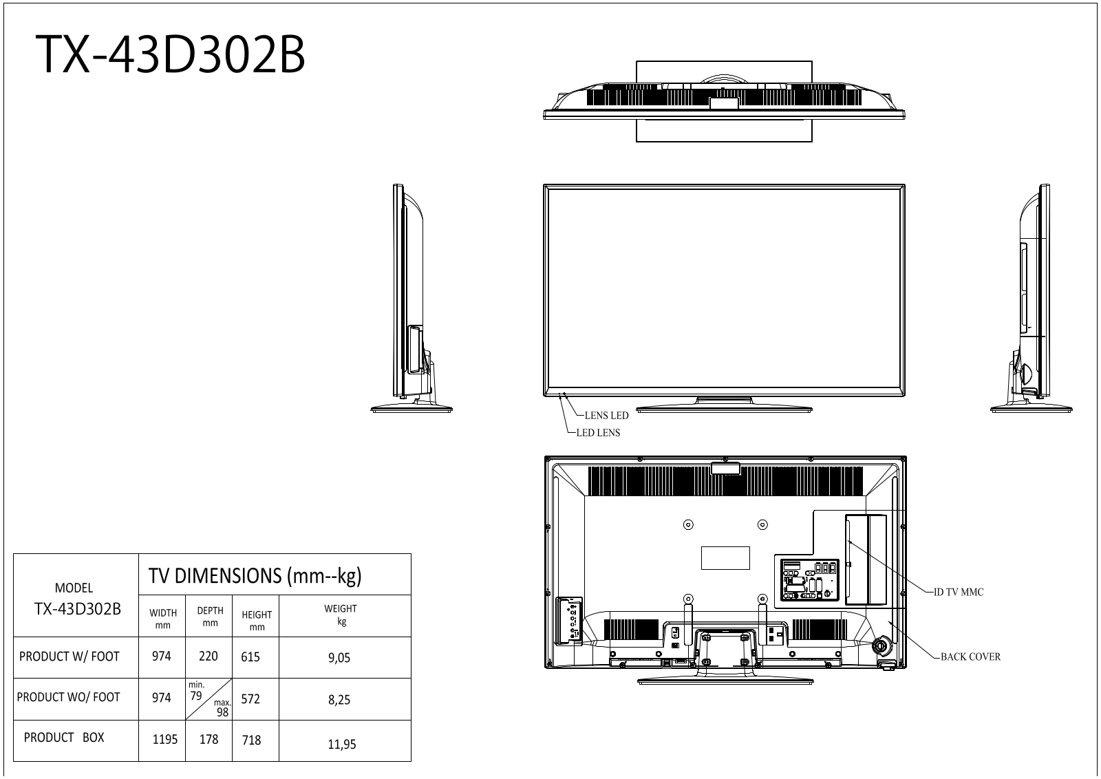 Panasonic TX-43D302 Instruction manual