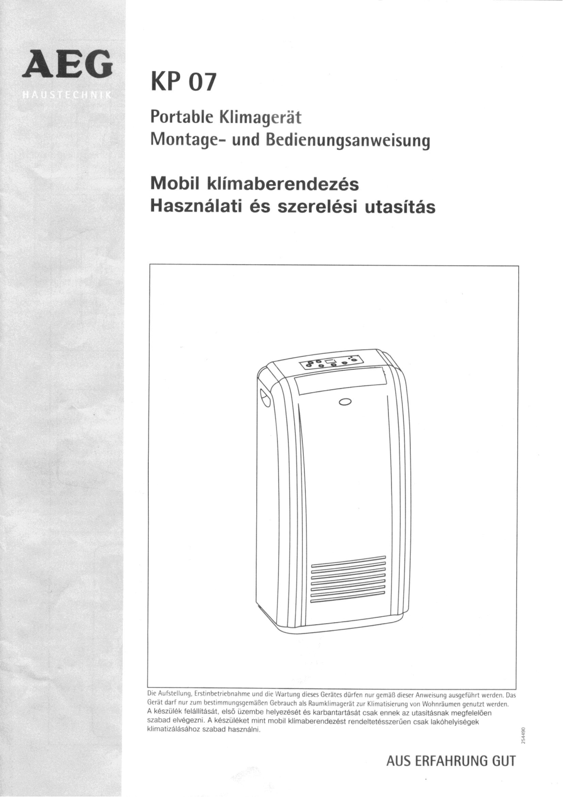 AEG KP 07 User Manual