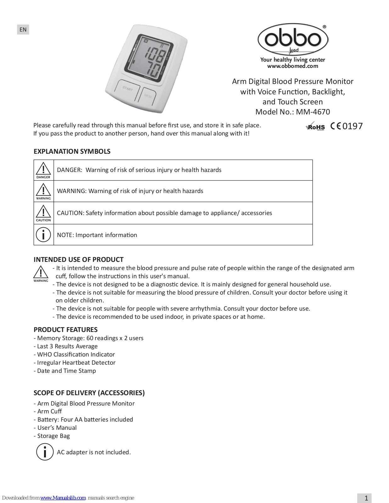 Obbo MM-4670 User Manual