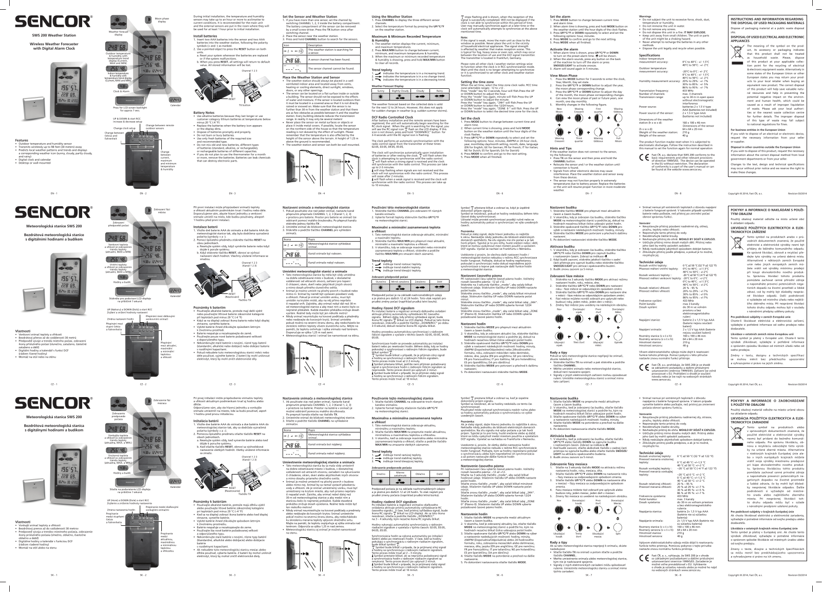 Sencor SWS 200 S User Manual