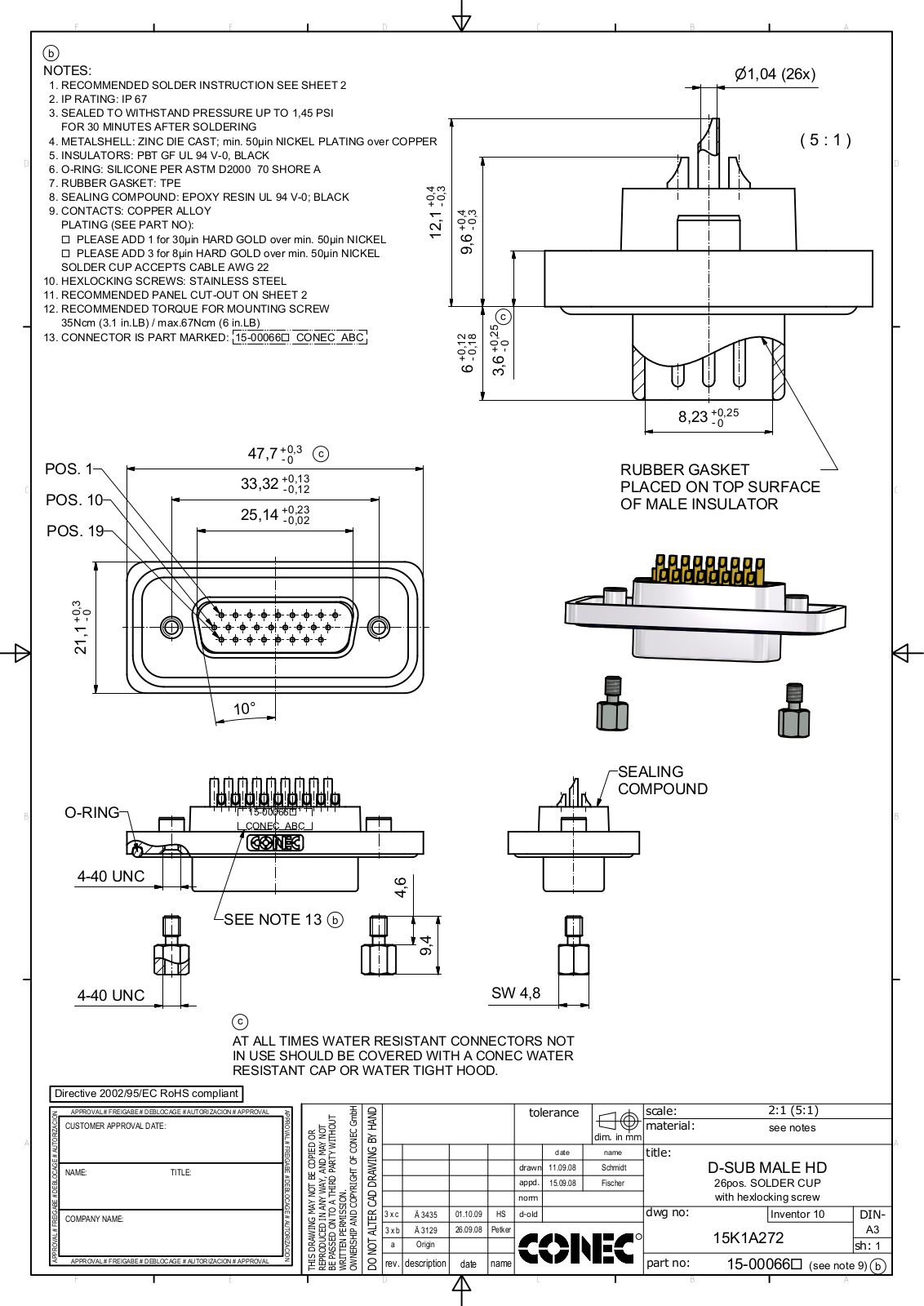 CONEC D-SUB STL0663 Datasheet - ManualMachine.com