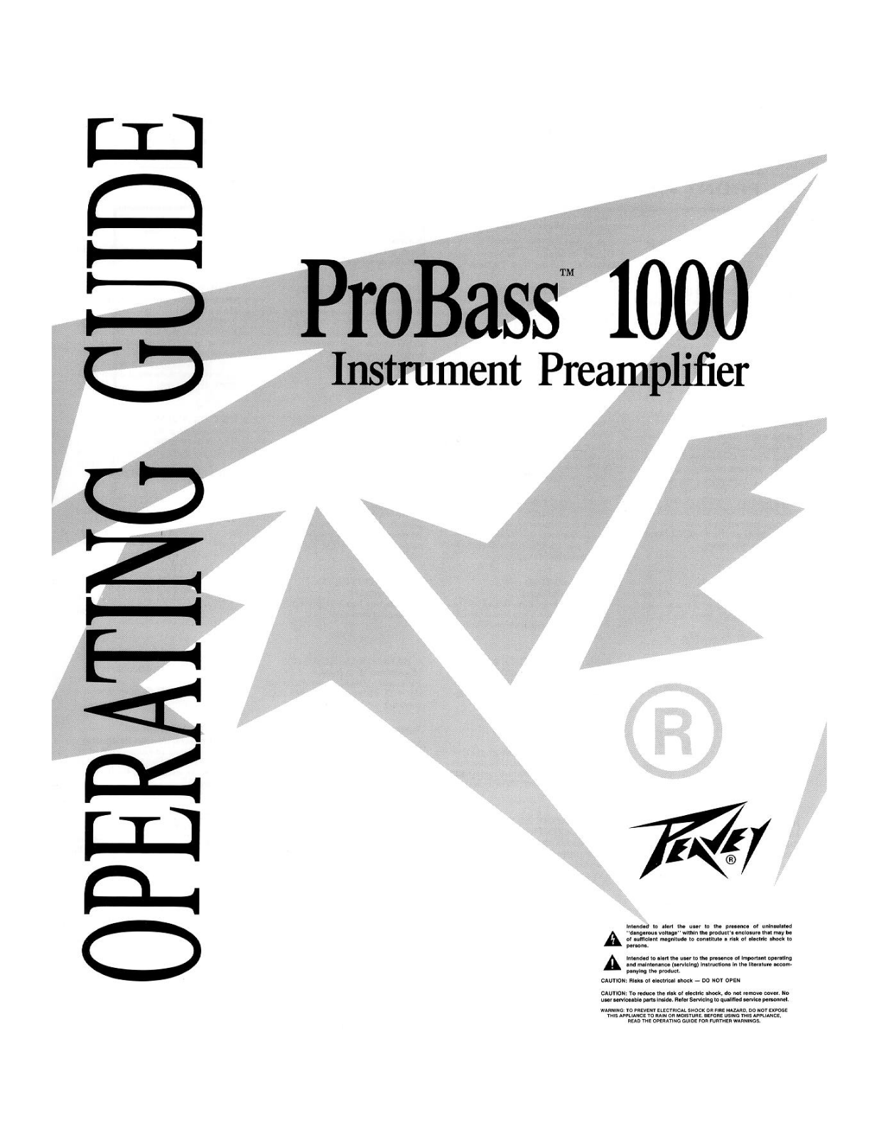 Peavey ProBass 1000 User Manual