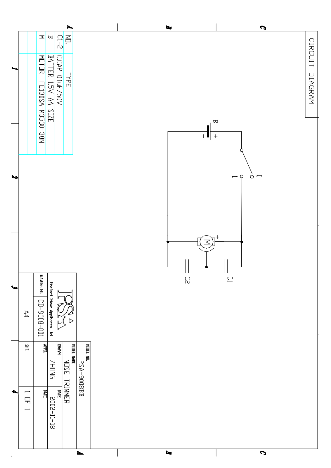 Vitek PSA 9008 BB Circuit diagrams