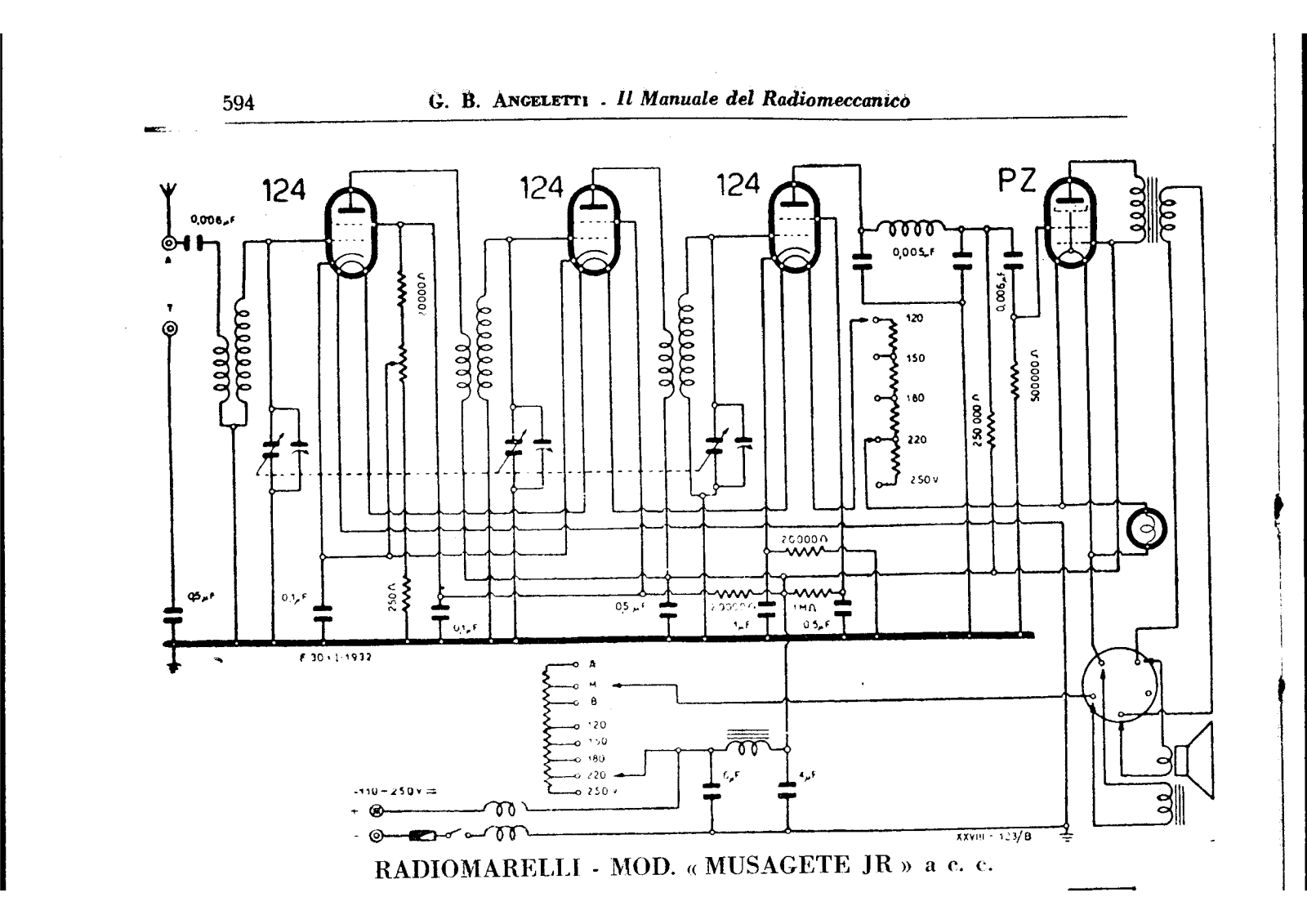 Radiomarelli musagete jr schematic