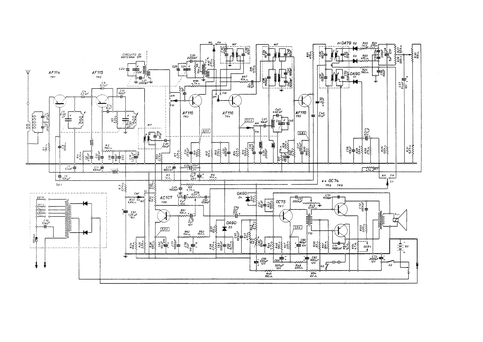 Voxson 754  ii schematic