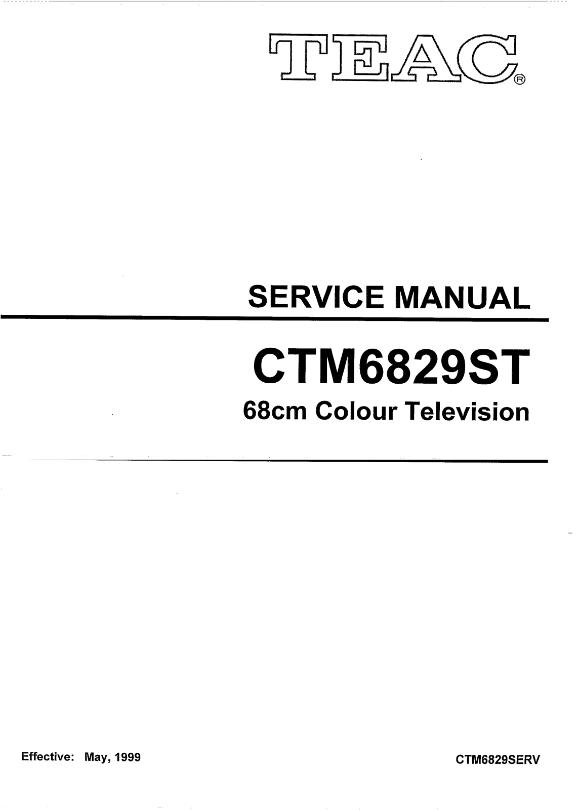 TEAC CTM-6829 Service manual