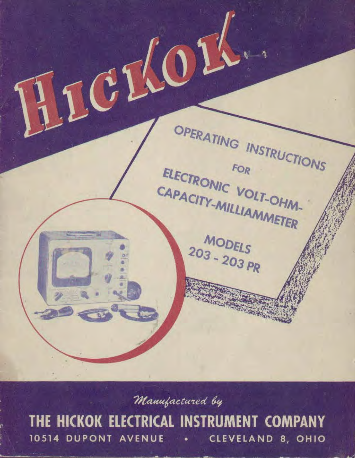 Hickok 203PR, 203 Service manual