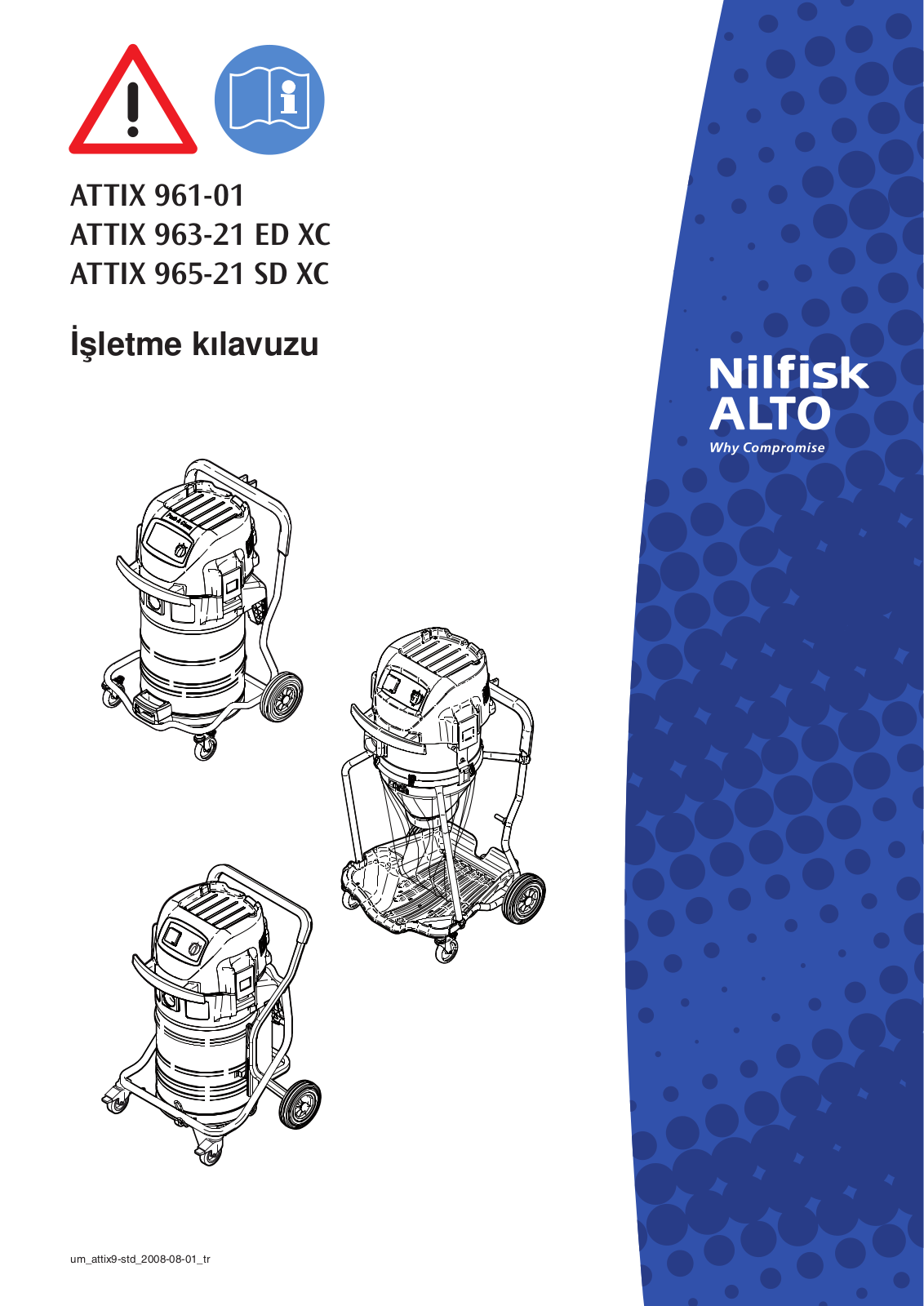 Nilfisk ATTIX 961-01, ATTIX 963-21 ED XC, ATTIX 965-21 SD XC User Manual