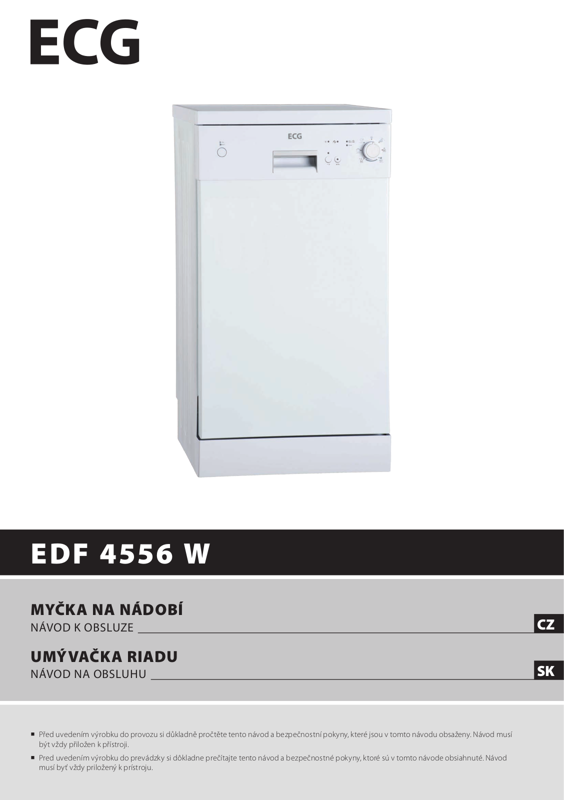 ECG EDF 4556 W User Manual