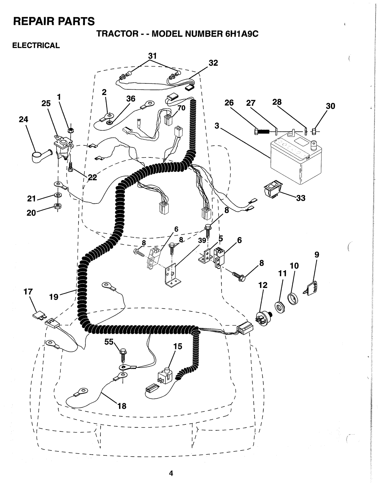 AYP 6H7A9C Parts List