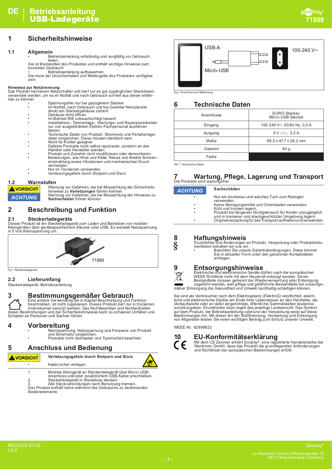 Goobay 71889 User manual