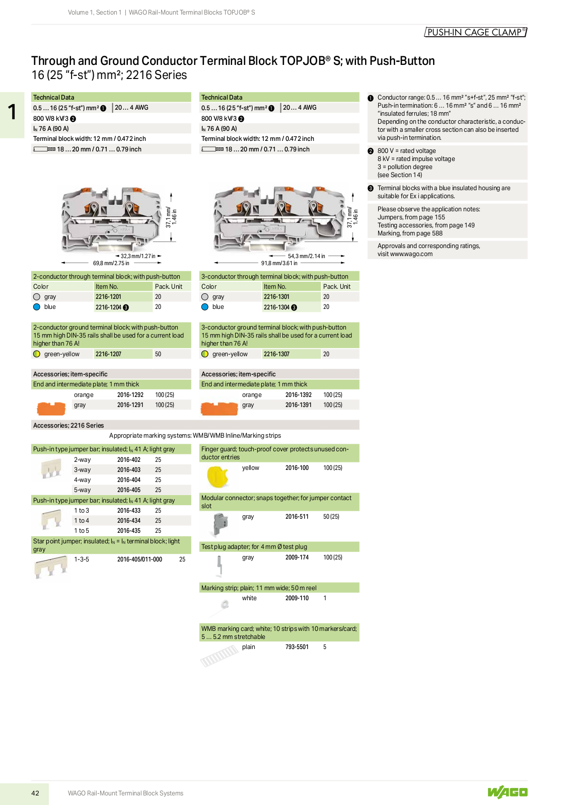 Wago 2016 Series Catalog Page