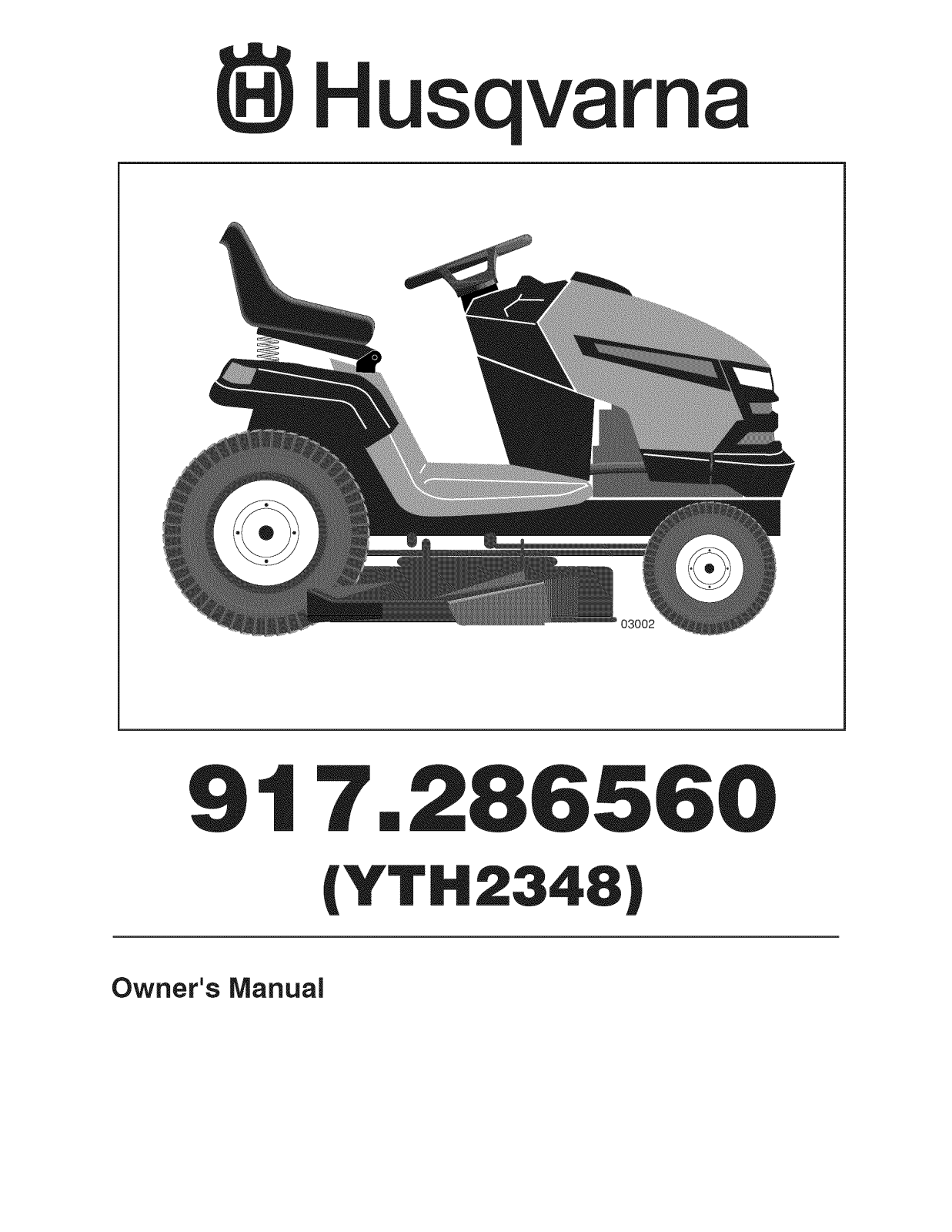 Husqvarna YTH2348-917286560, 917286560 Owner’s Manual