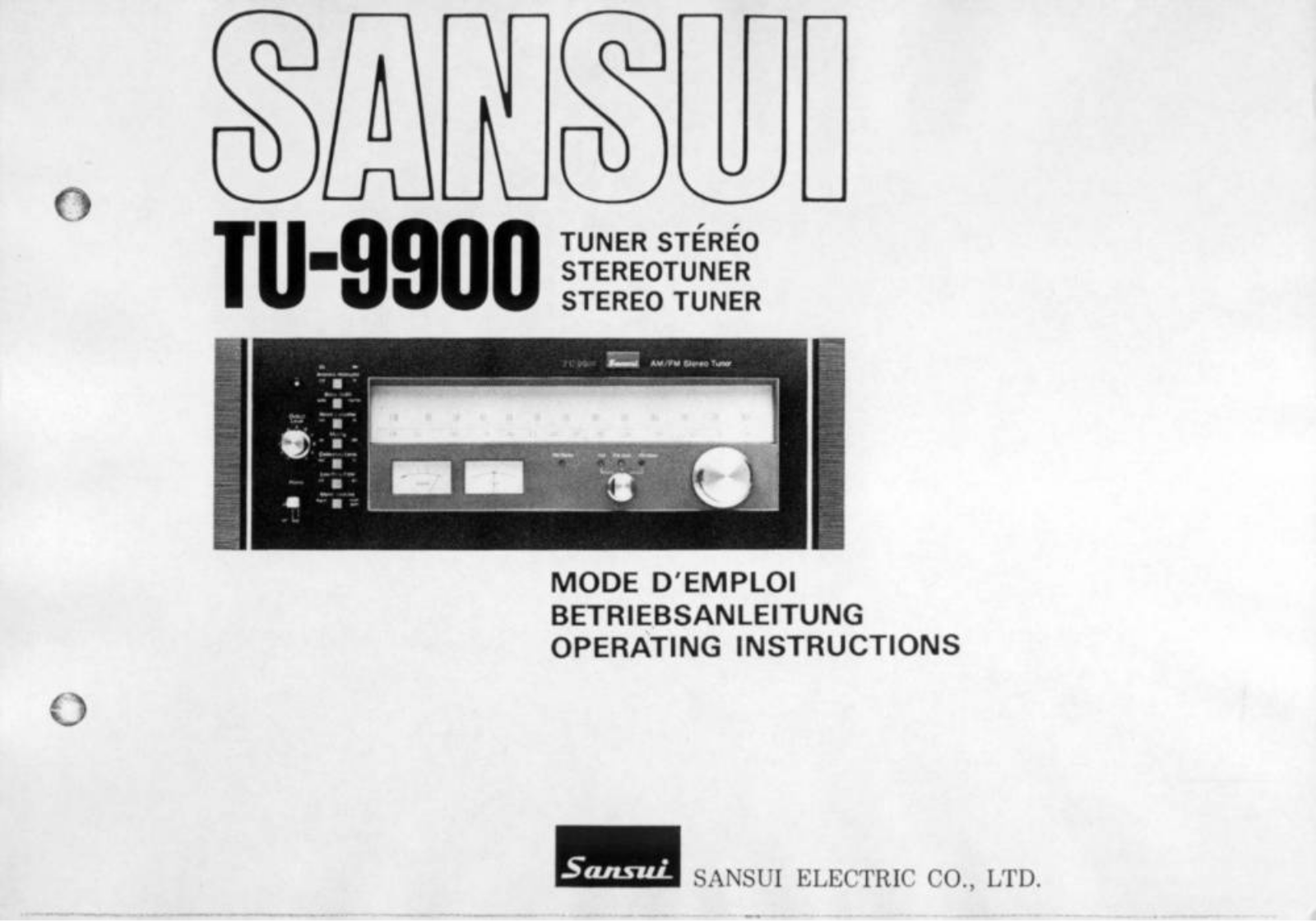 Sansui TU-9900 Owners manual