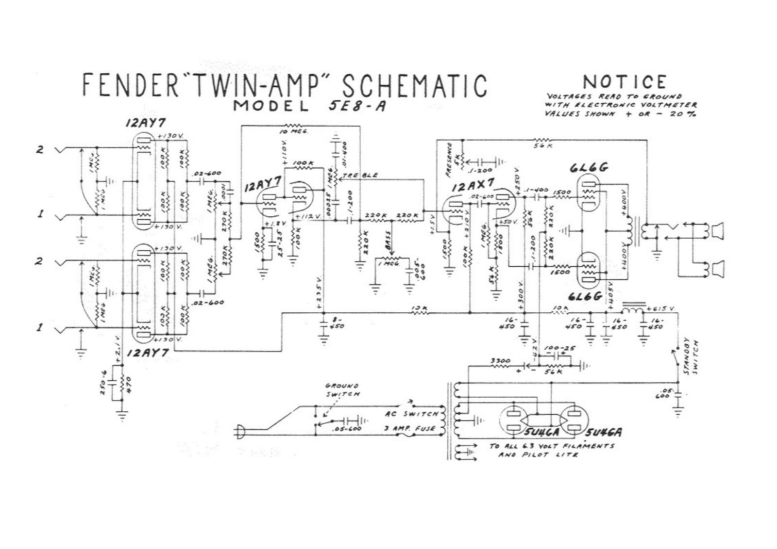 Fender TwinAmp 5E8A Schematic - ManualMachine.com