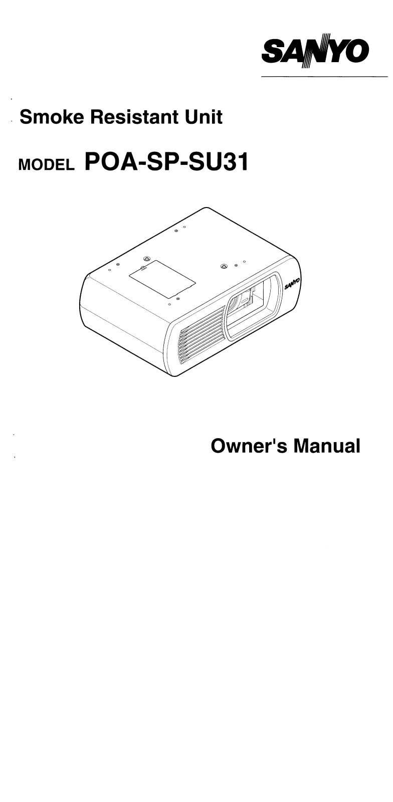 Sanyo POA-SP-SU31 Instruction Manual